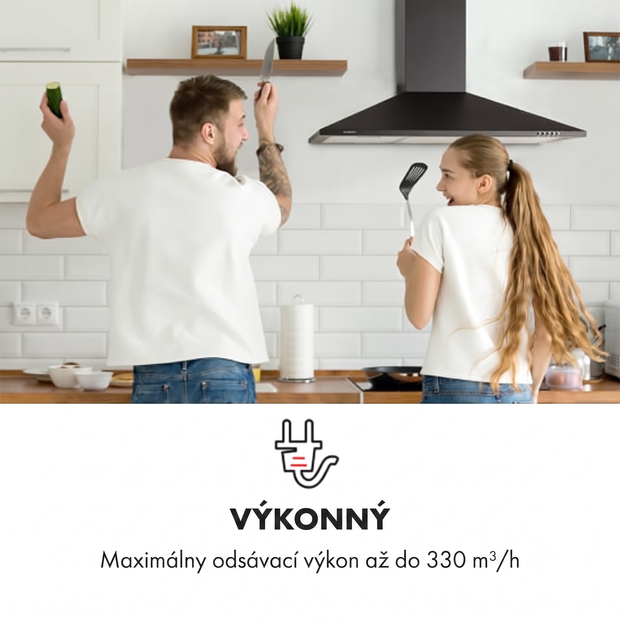 Klarstein Zugspitze 90, digestor, 90 cm, nástenný, 329 m³/h, LED, čierny – Obrázok 2