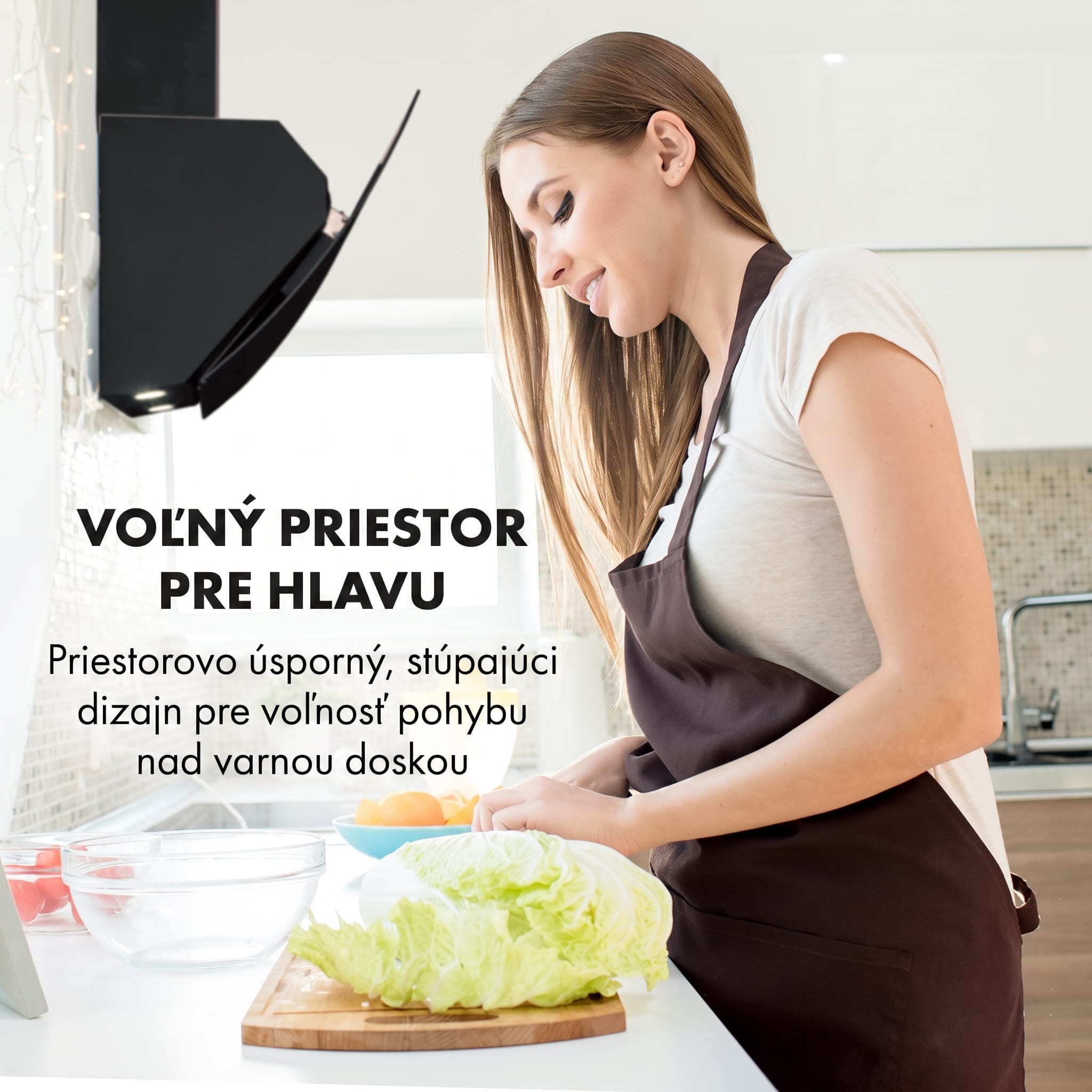 Klarstein Annabelle 90, digestor, 90 cm, nástenný, 641 m³/h, dotykový panel, sklo, čierny – Obrázok 4