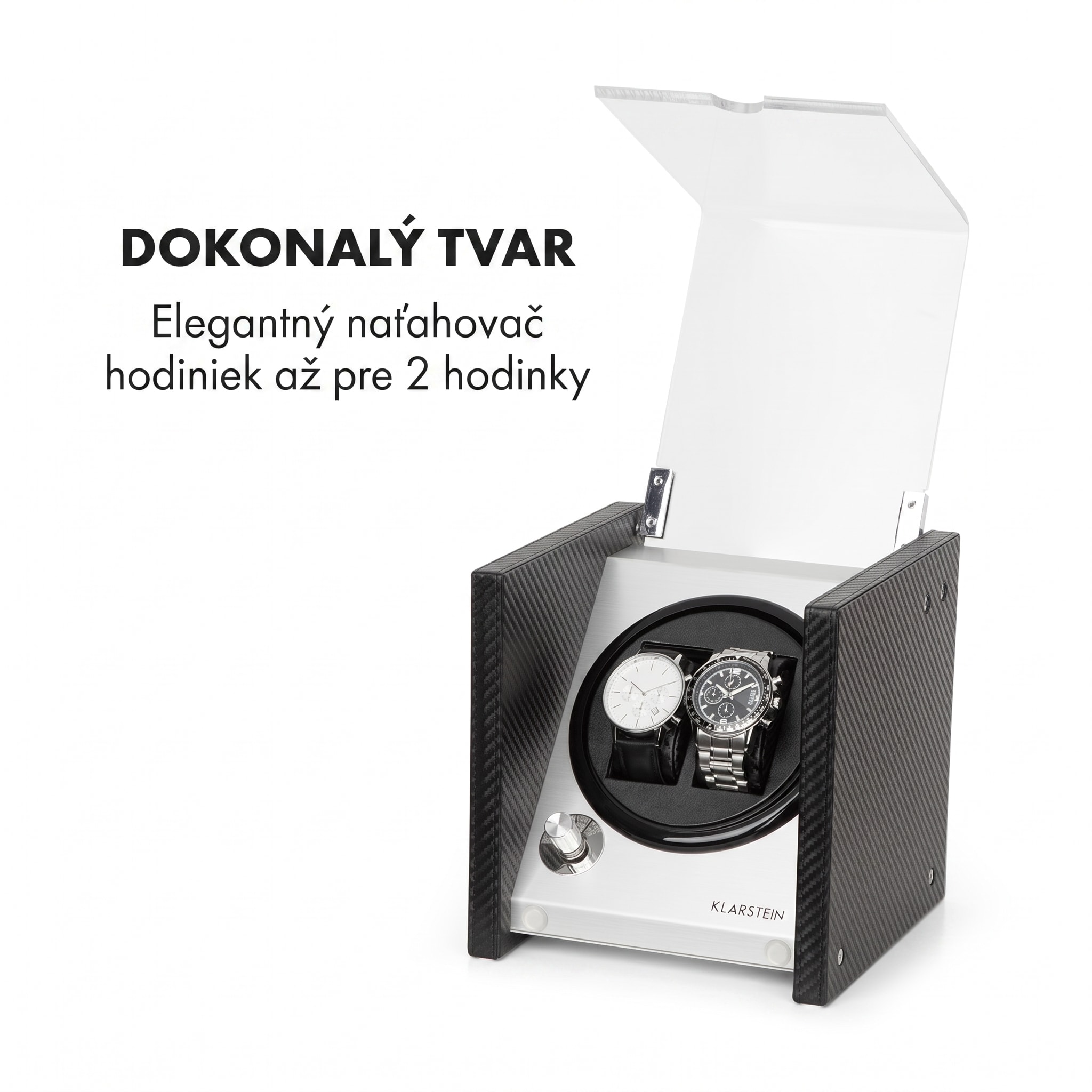 Klarstein Tokyo 2, naťahovač na hodinky, 2 hodiniek, 3 rýchlosti, 4 režimy, čierny – Obrázok 3