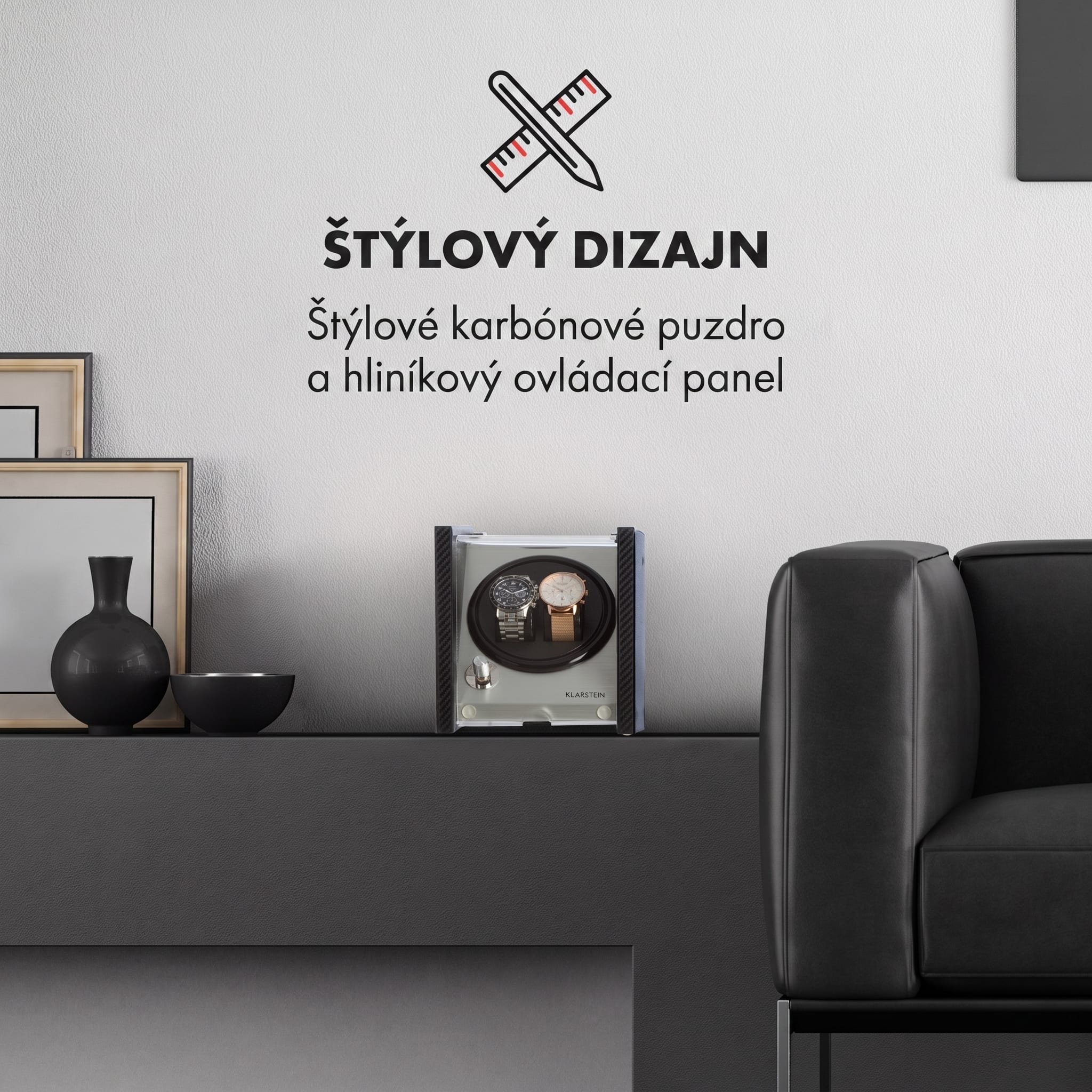 Klarstein Tokyo 2, naťahovač na hodinky, 2 hodiniek, 3 rýchlosti, 4 režimy, čierny – Obrázok 5