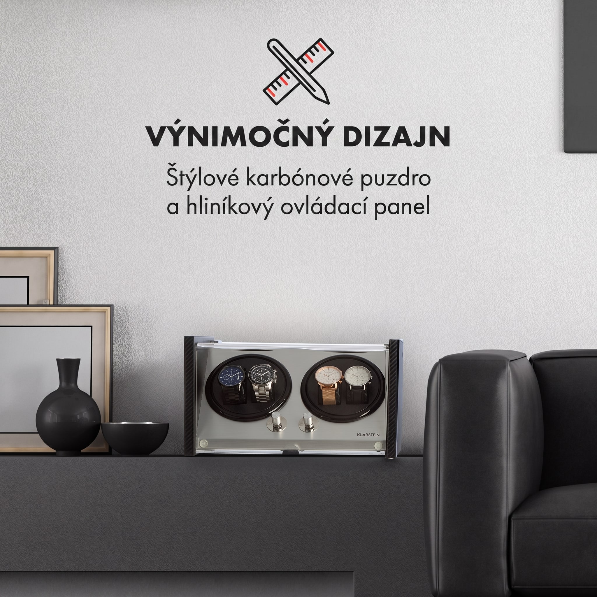 Klarstein Tokyo 4, naťahovač na hodinky, 4 hodiniek, 3 rýchlosti, 4 režimy, čierny – Obrázok 5