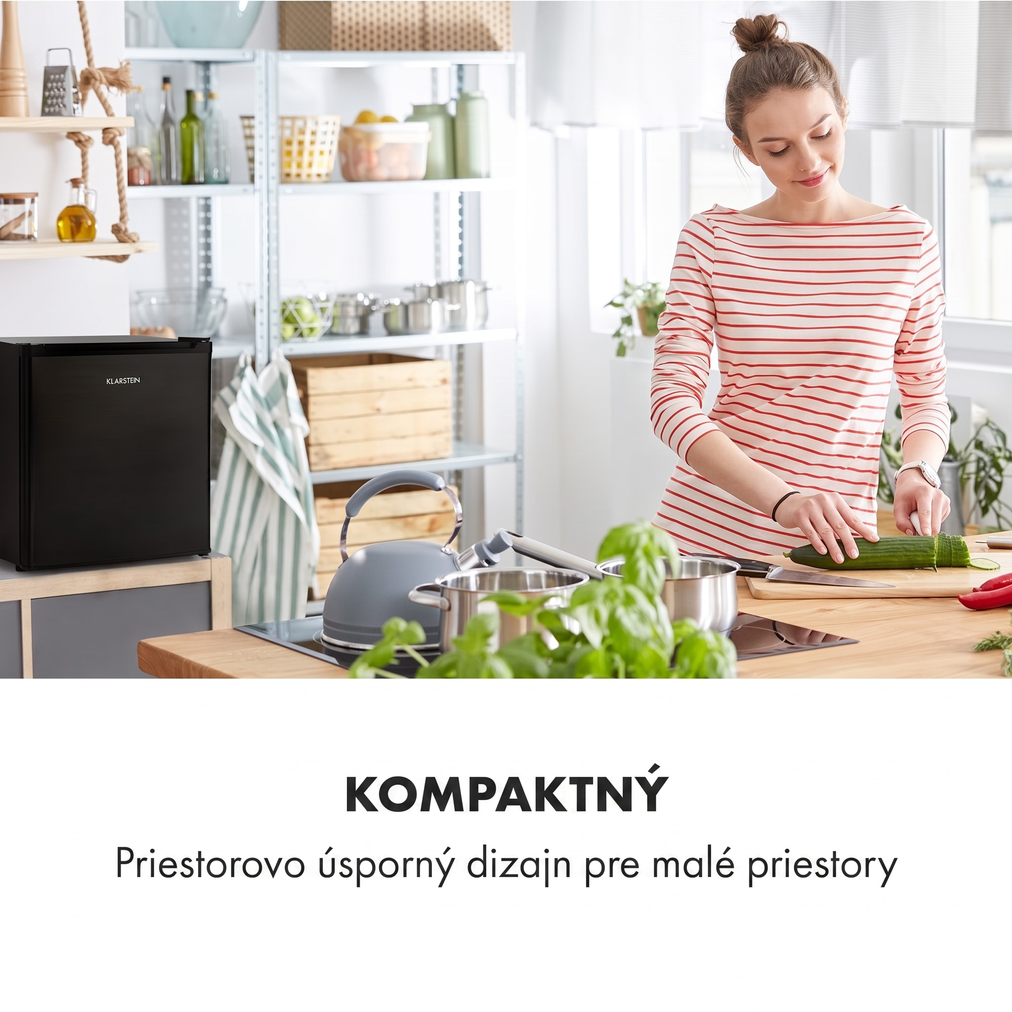 Klarstein Garfield Eco, mini mraznička, 33 l, energet. trieda E+, 4 hviezdičky, kompaktná – Obrázok 2