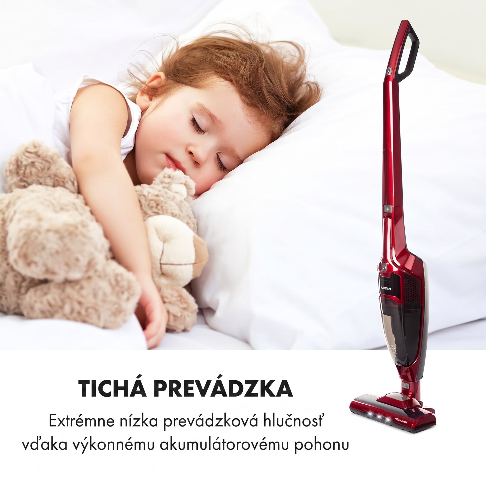 Klarstein TurboHybrid, vysávač, podlahový a ručný vysávač, metalický červený – Obrázok 5