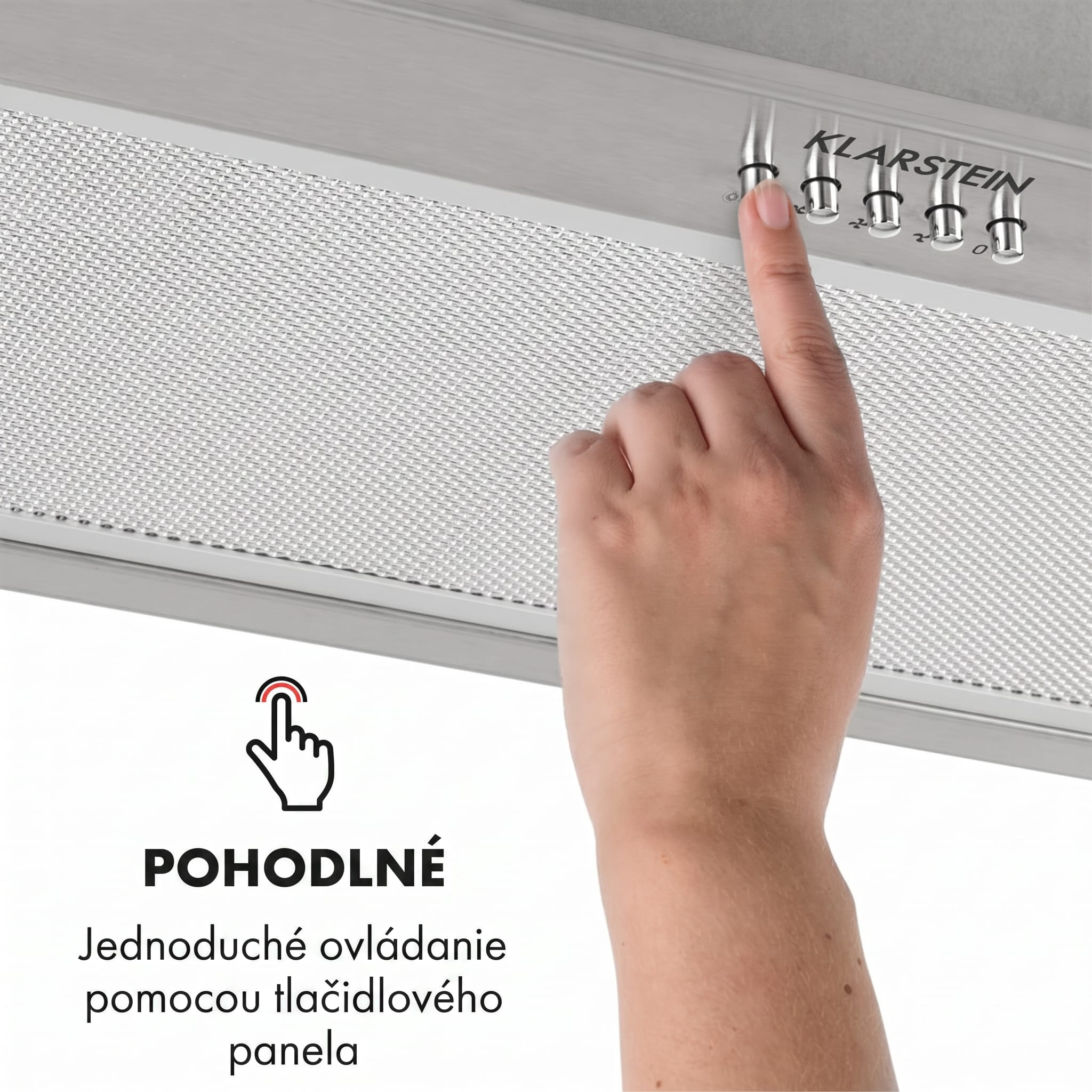 Klarstein Down Under 60, digestor, 60 cm, vstavaný, 590 m³/h, LED, nehrdzavejúca oceľ – Obrázok 5