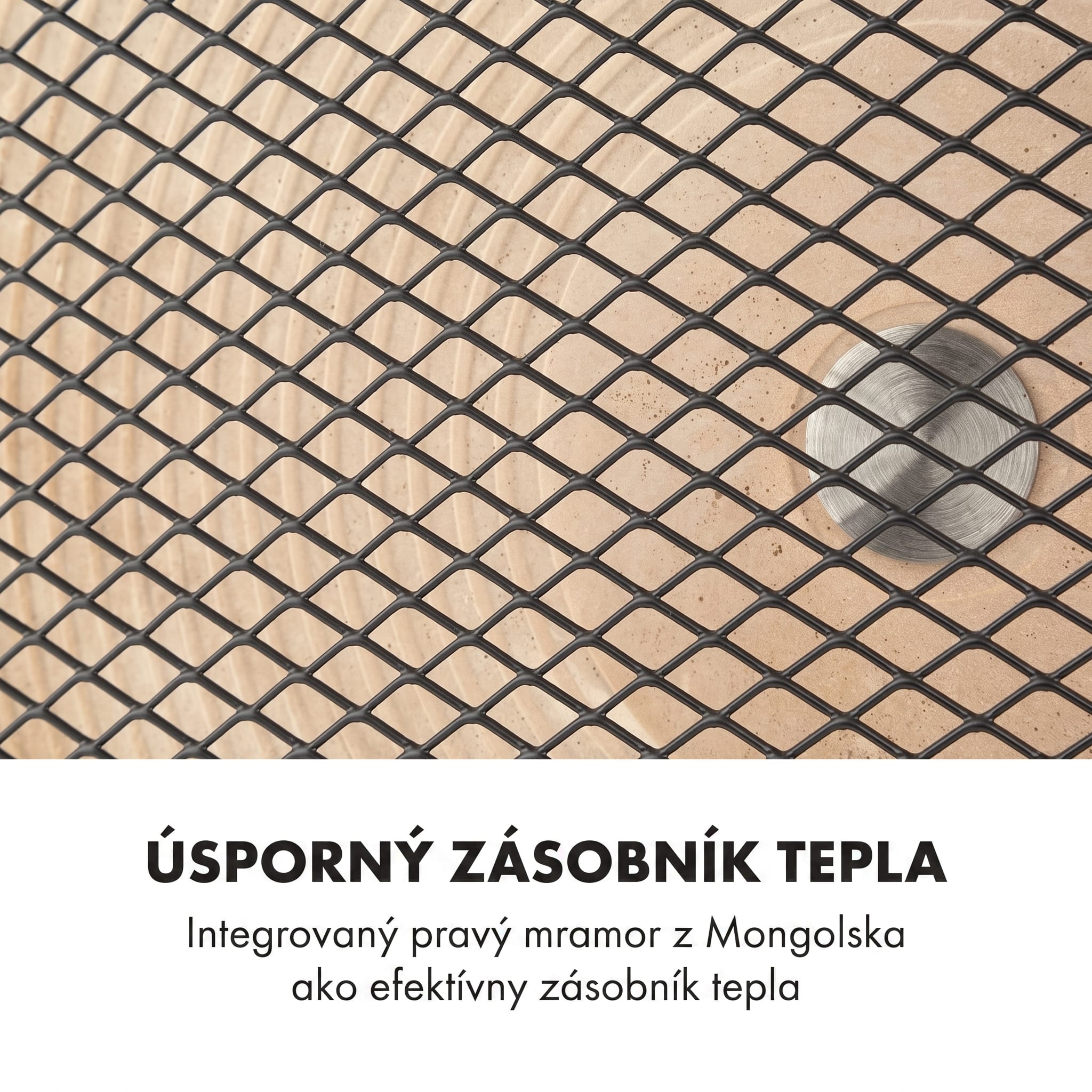 Klarstein HeatPal Marble Blackline, infračervený ohrievač, 1300 W, mramor, hliník – Obrázok 4