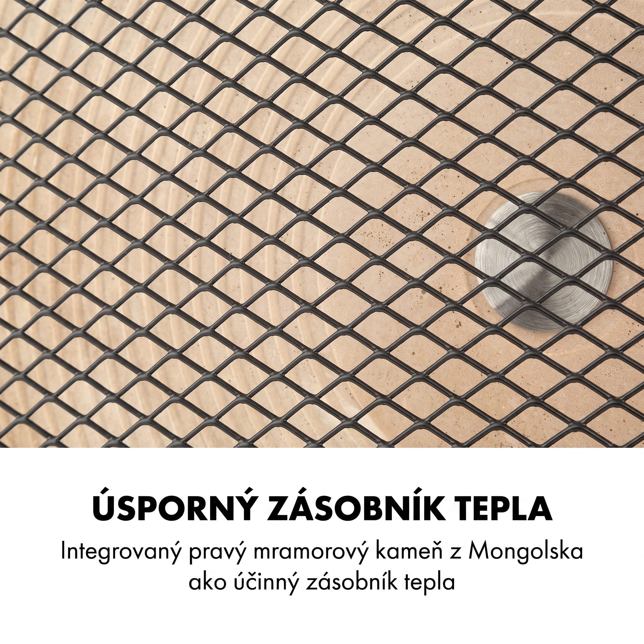 Klarstein HeatPal Marble Blackline, infračervený ohrievač, 1300 W, mramor, hliník – Obrázok 4