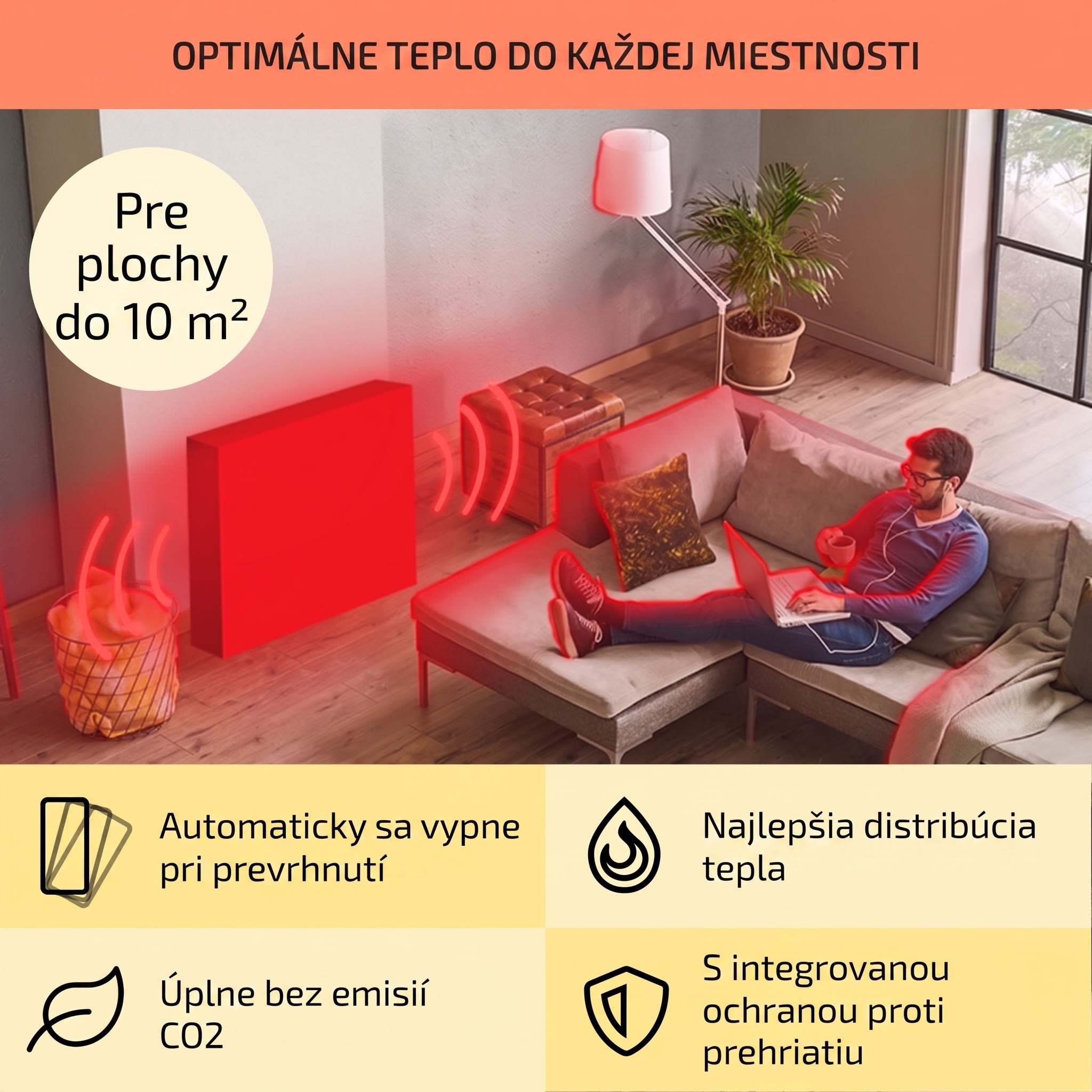 OneConcept Wallander, olejový radiátor, 800 W, termostat, olejové vyhrievanie, ultra plochý dizajn, biely – Obrázok 5
