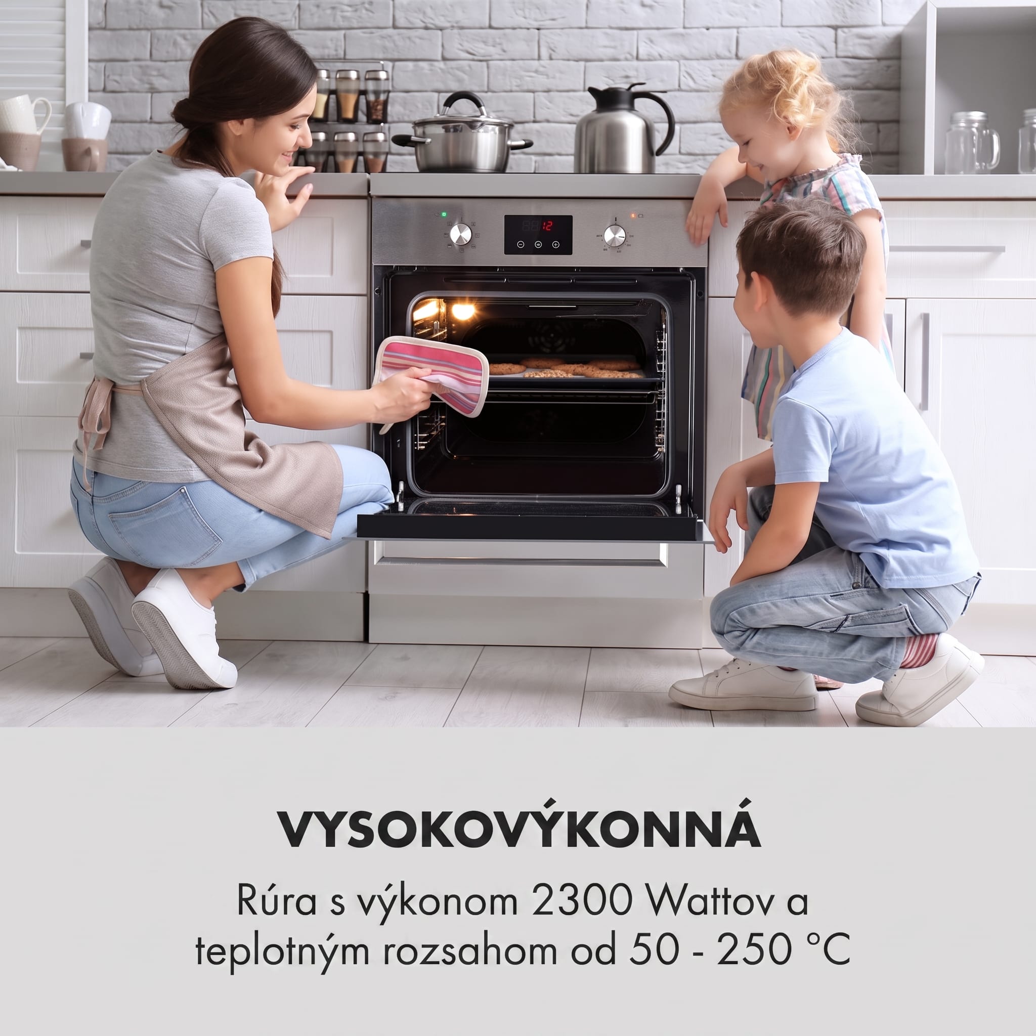 Klarstein Kalahari, vstavaná rúra, 2300 W, 7 funkcií, čierna – Obrázok 2