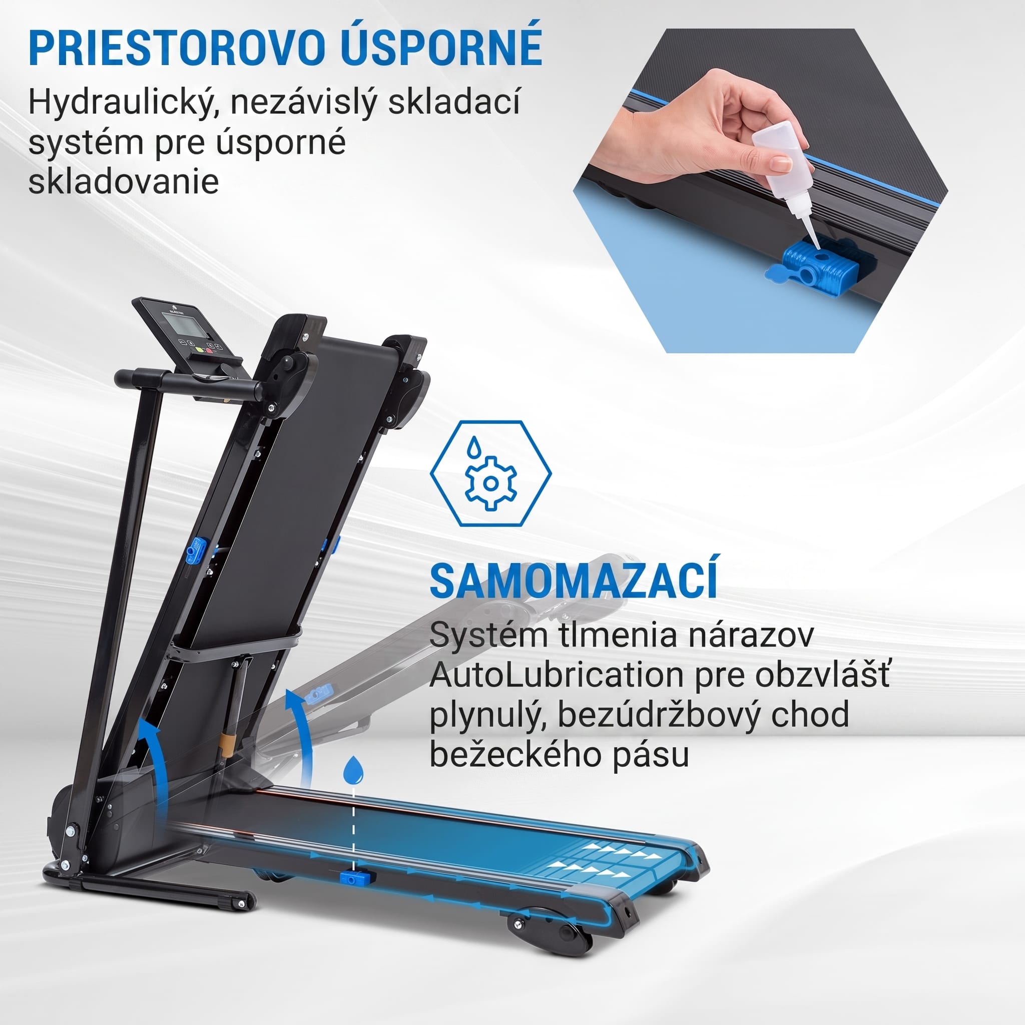Capital Sports Pacemaker F60, bežecký pás, 1,0 HP, samopremazávací, Bluetooth – Obrázok 3