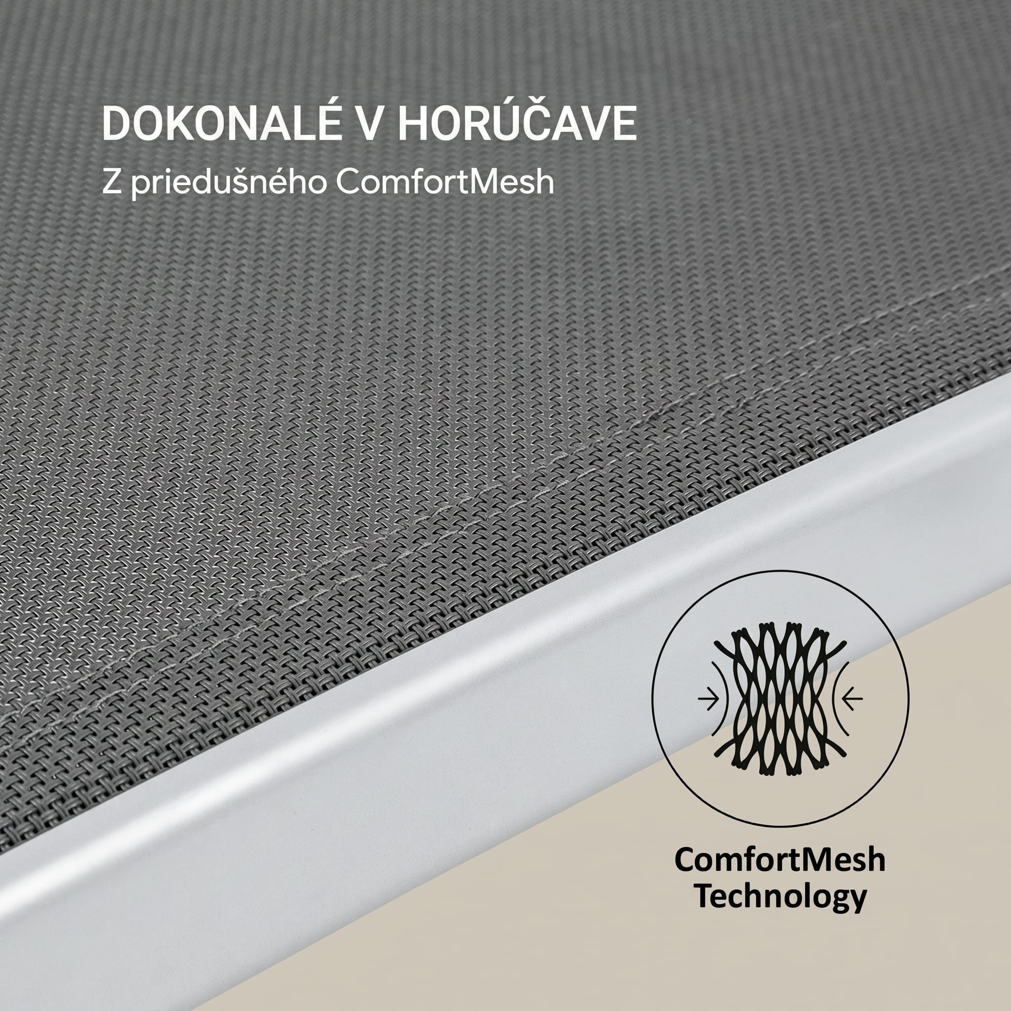 Blumfeldt Sun Valley skladacie záhradné lehátko s vankúšom, sivé – Obrázok 5