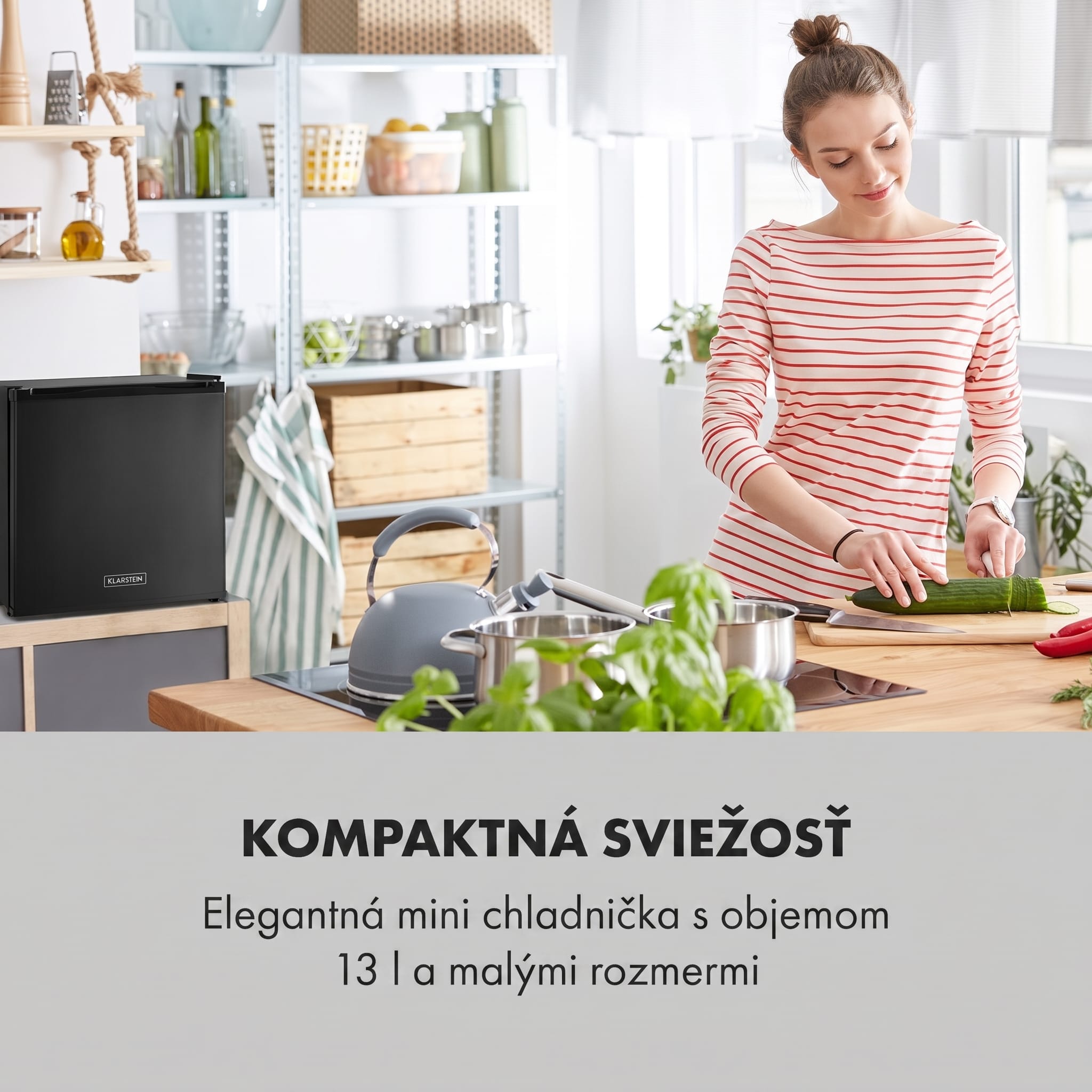 Klarstein Secret Cool, mini chladnička, minibar, 13 l, energet. trieda G, čierna – Obrázok 2