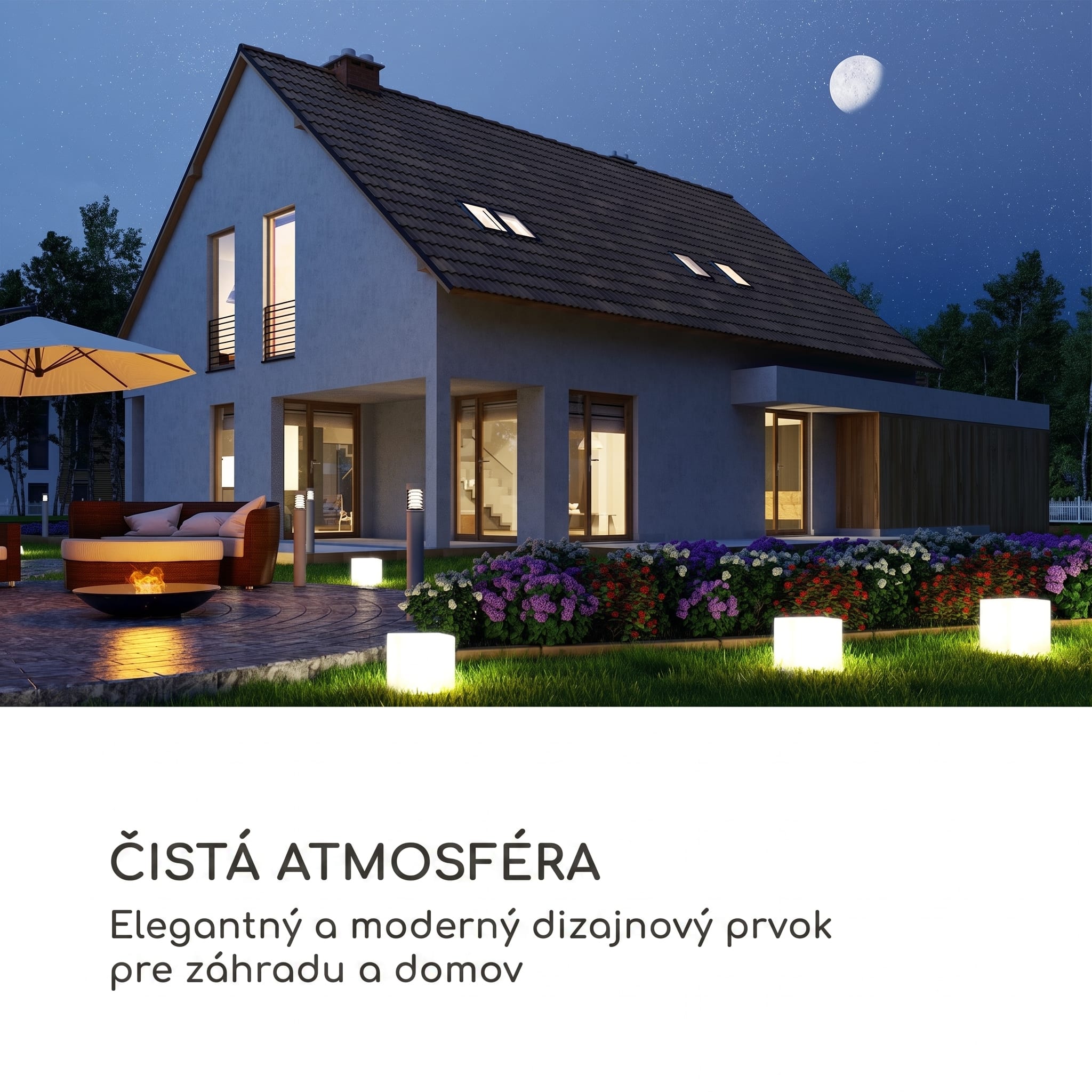 Blumfeldt Shinecube XL svietiaci kocka 40x40x40 cm 16-farebné LED 4 svetelné režimy biela – Obrázok 3