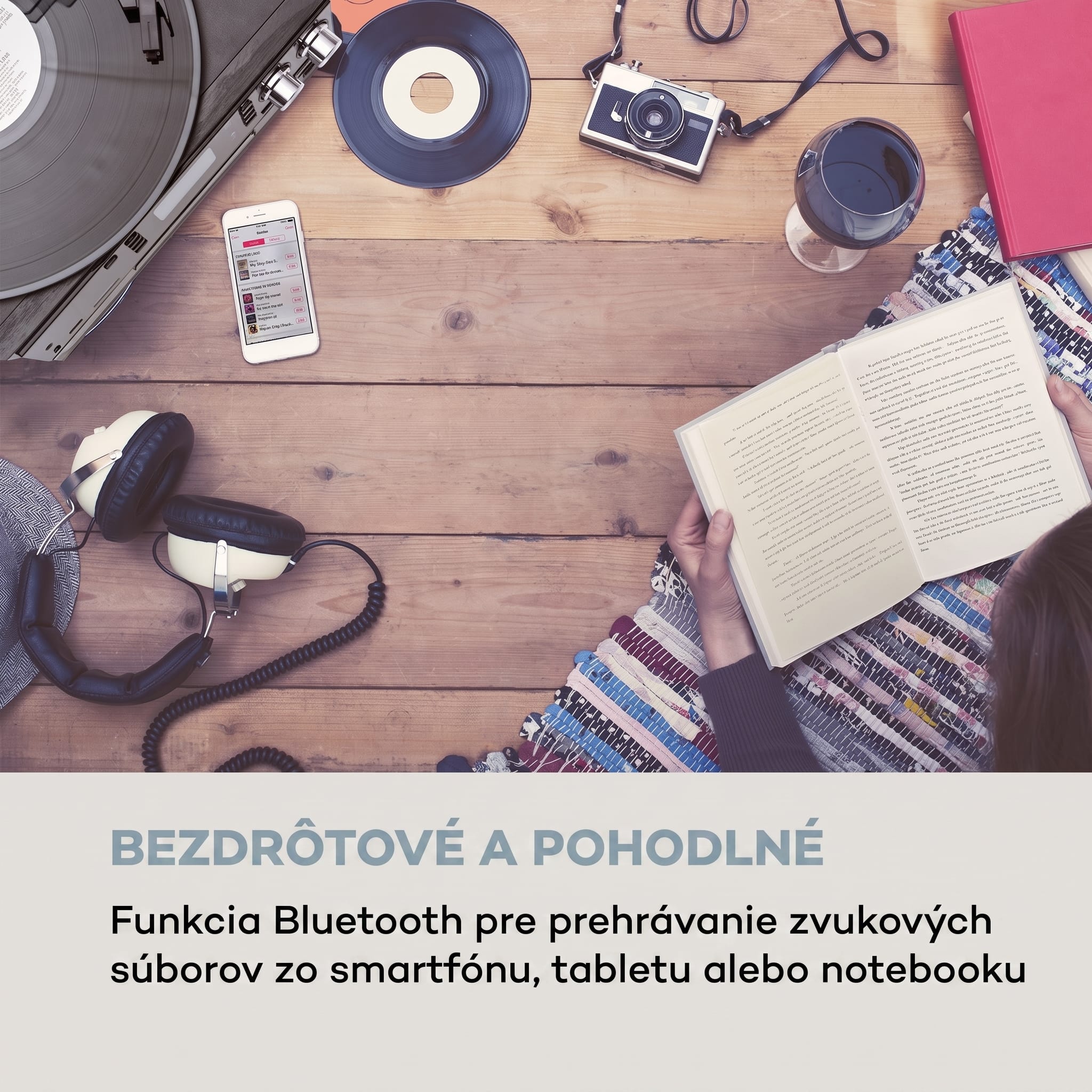 Auna Oakland DAB, retro stereo systém, DAB+/FM, BT funkcia, vinyl, CD, kazetový prehárvač – Obrázok 5