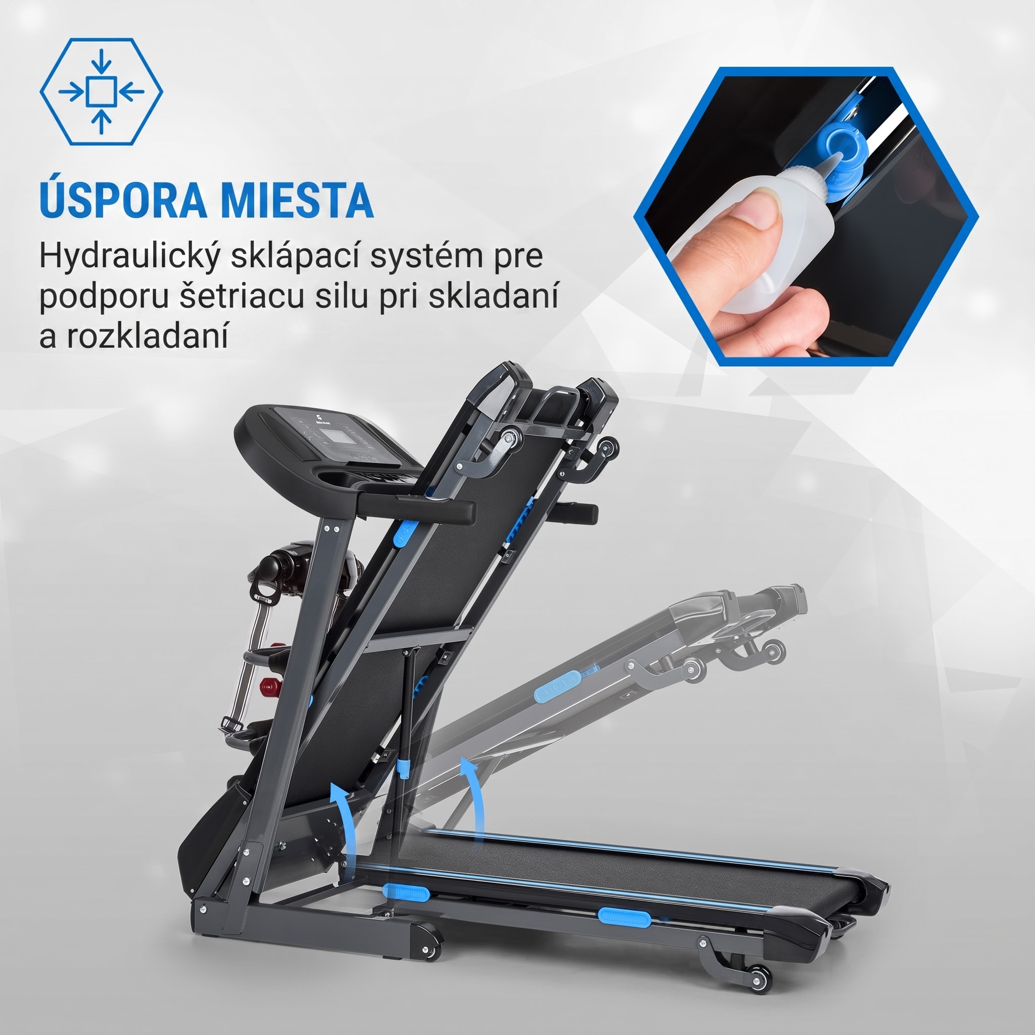 Capital Sports Pacemaker F120 Pro, bežecký pás, 4P-AntiShock Suspension, masážna stanica – Obrázok 3