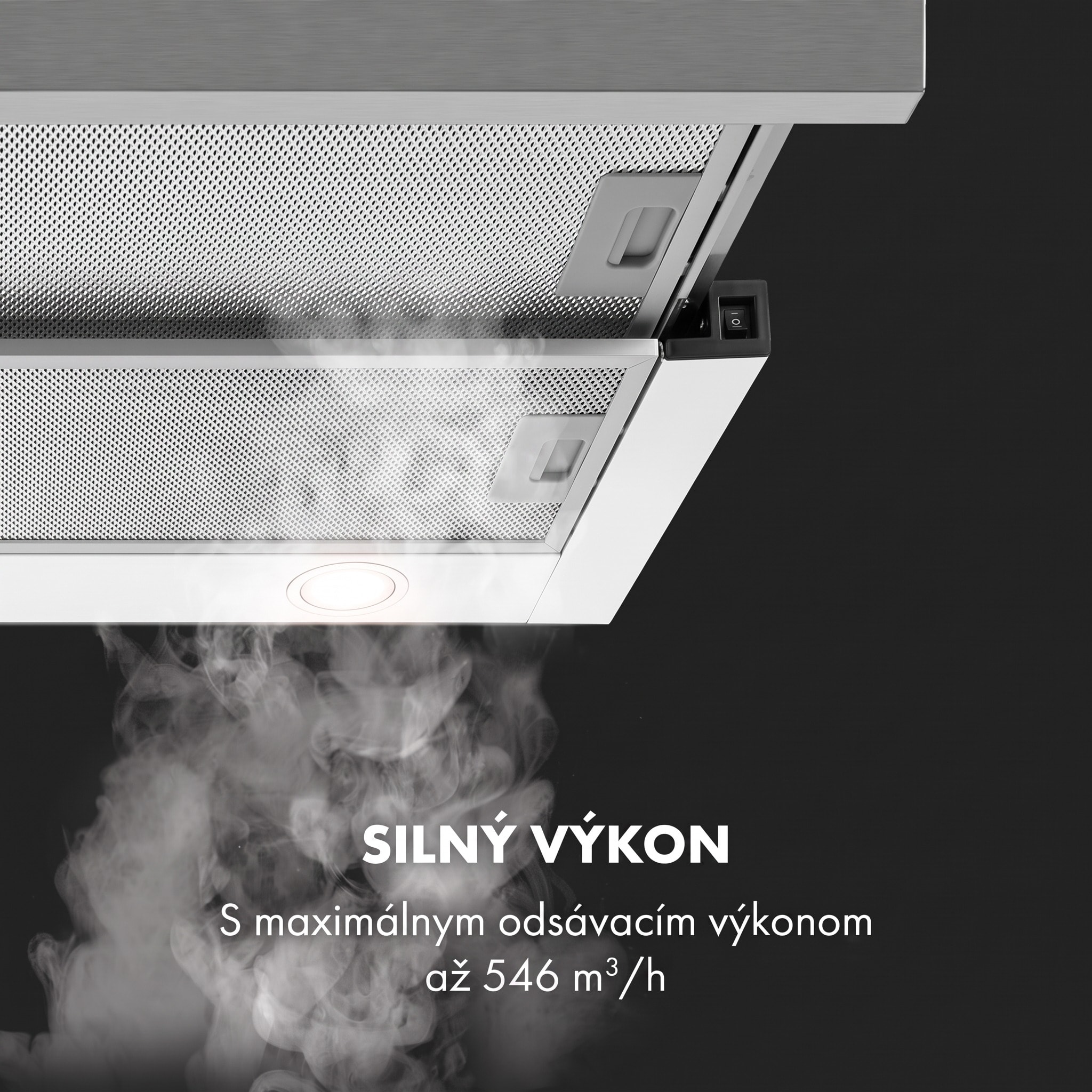 Klarstein Mariana 60 odsávač s plochým krytom 500 m³/h odťah LED biely – Obrázok 3