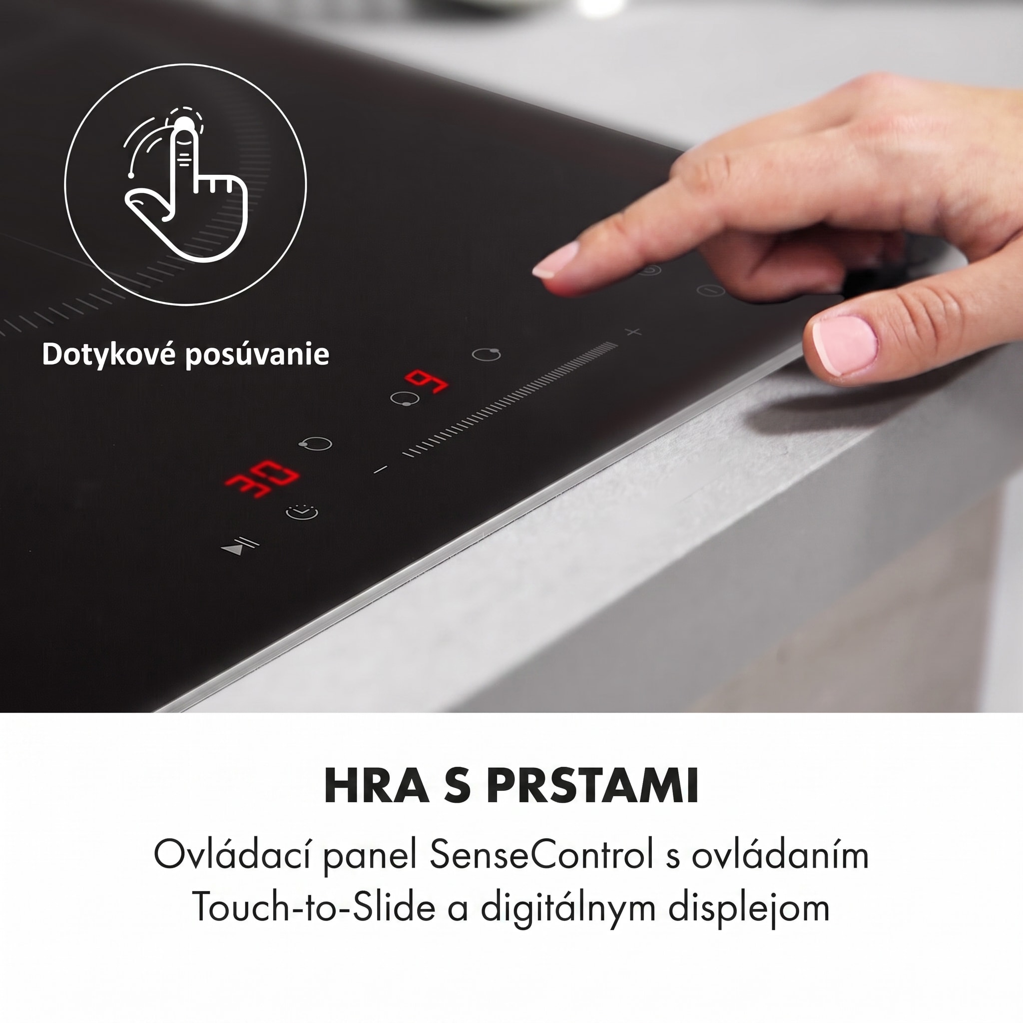 Klarstein Delicatessa 3, indukčná varná doska, 5800 W, 3 zóny, sklokeramika, čierna – Obrázok 5