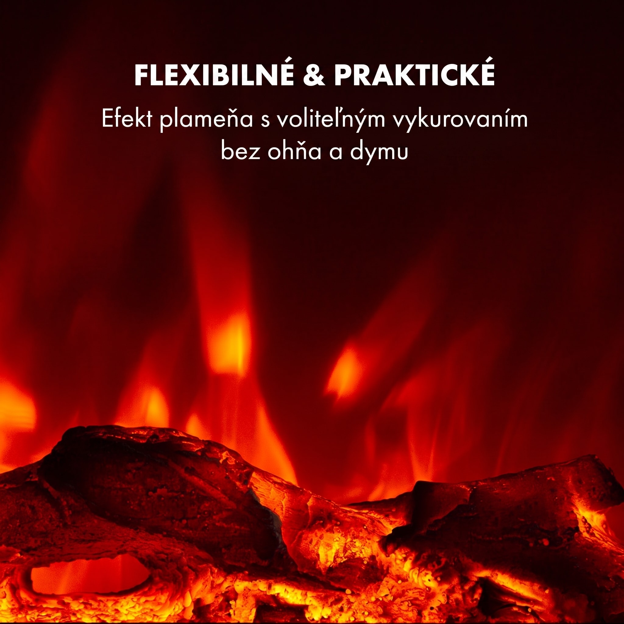 Klarstein Lausanne Long, elektrický krb, 1600 W, 2 úrovne ohrevu, 128 cm – Obrázok 5