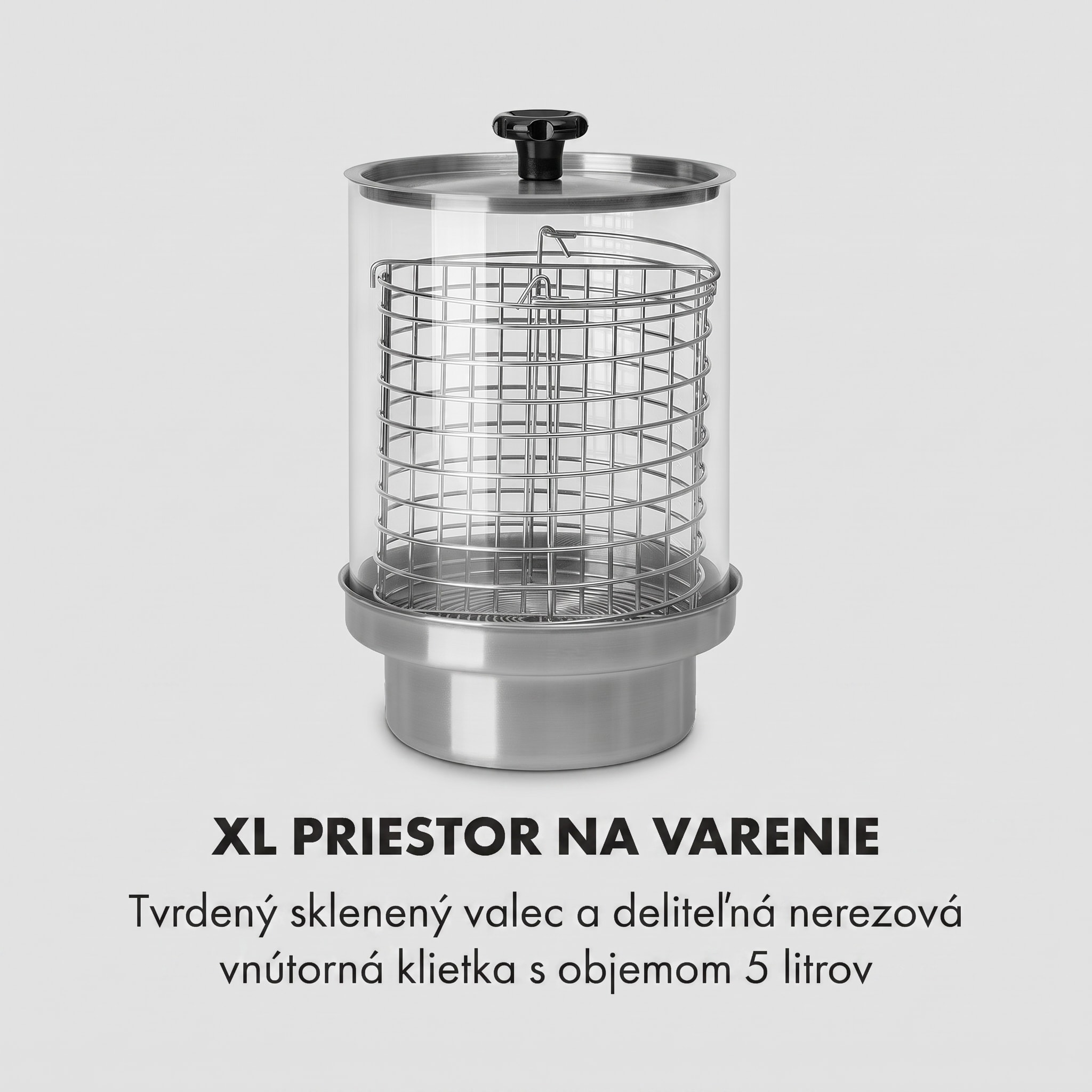 Klarstein Wurstfabrik 450 Hot Dog výrobník 450W 5L 30-100°C sklo nerezová oceľ – Obrázok 4