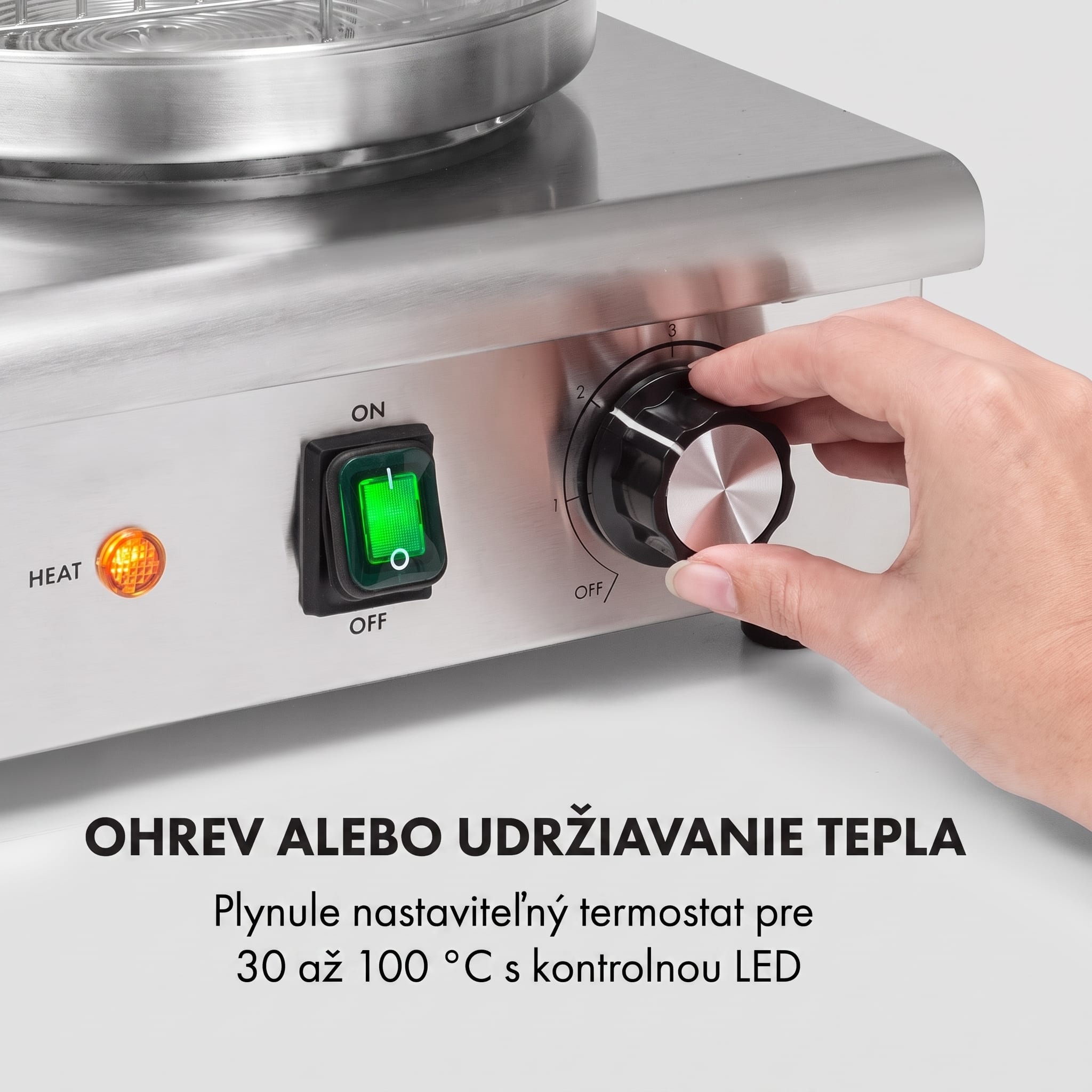 Klarstein Wurstfabrik 600, hotdogovač, 600 W, 5 l, 30 – 100 °C, sklo, nehrdzavejúca oceľ – Obrázok 3