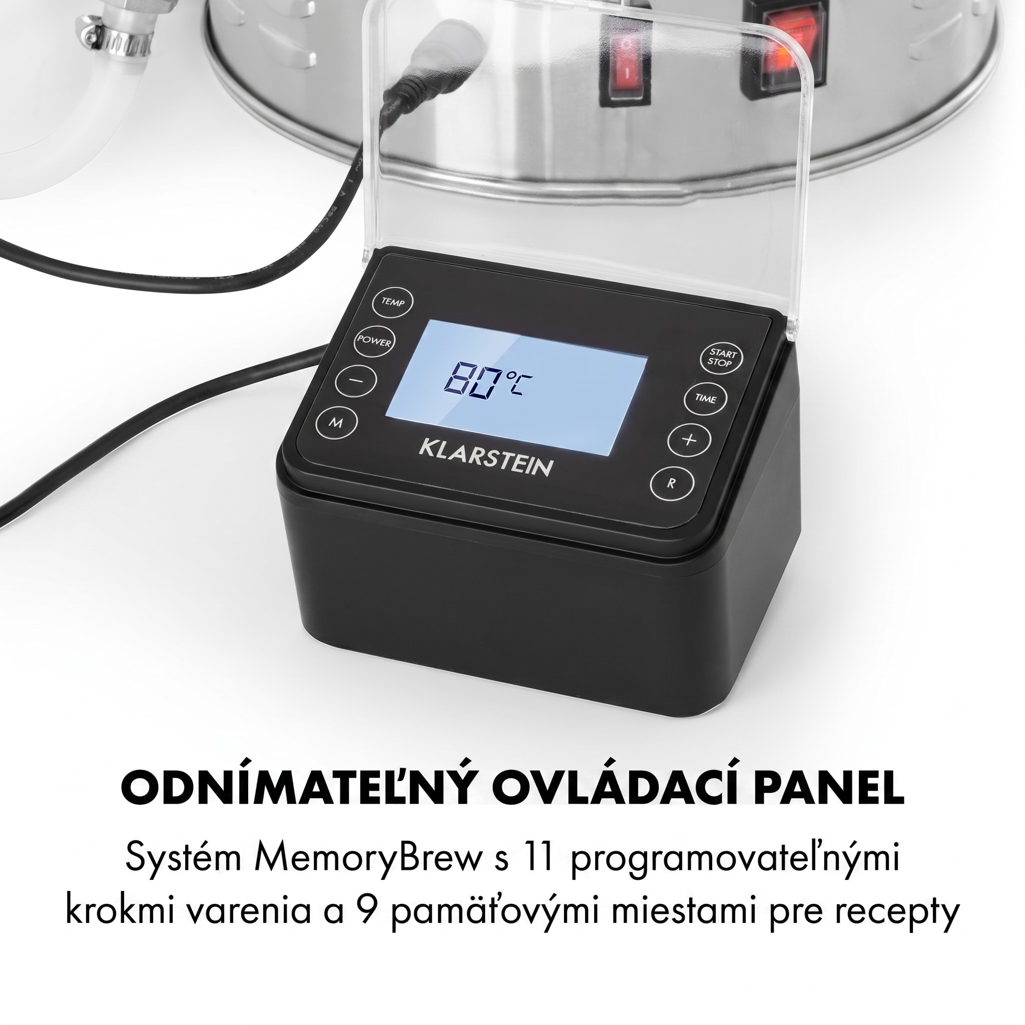 Klarstein Brauheld Pro, sladový kotol, 45 l, 3300 W, 30 – 100 °C, obehové čerpadlo, nehrdzavejúca oceľ – Obrázok 3