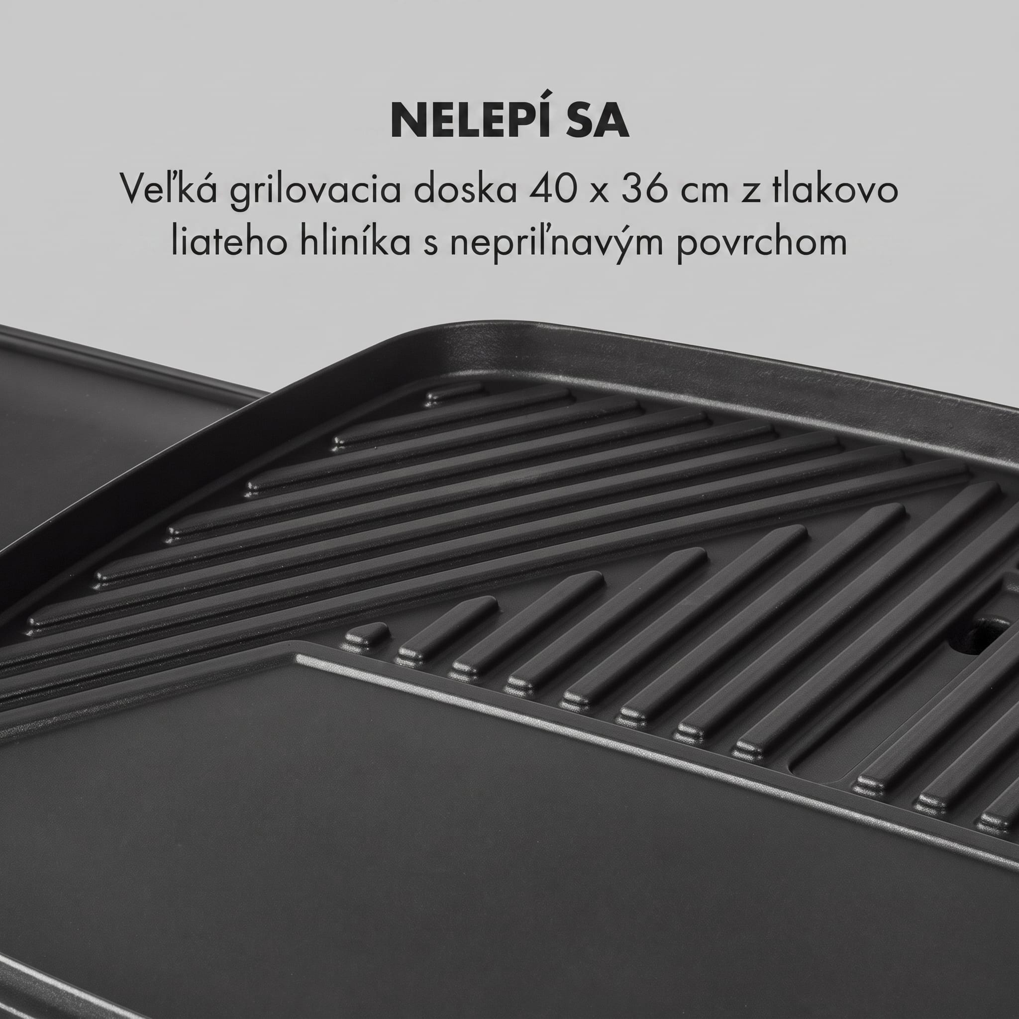Klarstein Gatsby, elektrický gril, 2000 W, nepriľnavá grilovacia plocha, bočné stolíky, čierny – Obrázok 4