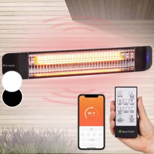 Blumfeldt Smartwave, infračervený ohrievač, 2400 W, WiFi, ovládanie cez aplikáciu, čierny