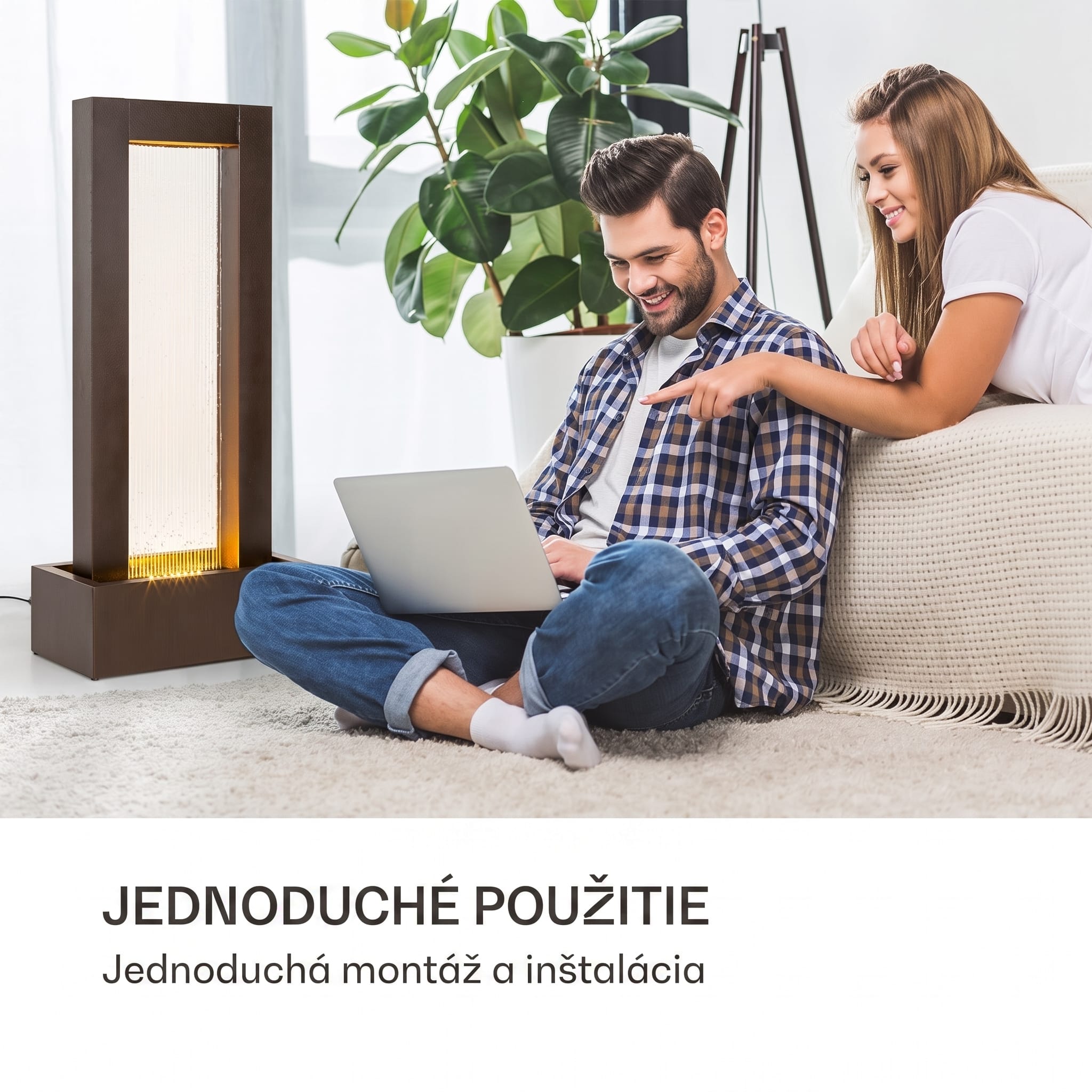 Blumfeldt Skyriver záhradná fontána, interiérová a exteriérová, LED, 10 m kábel – Obrázok 3