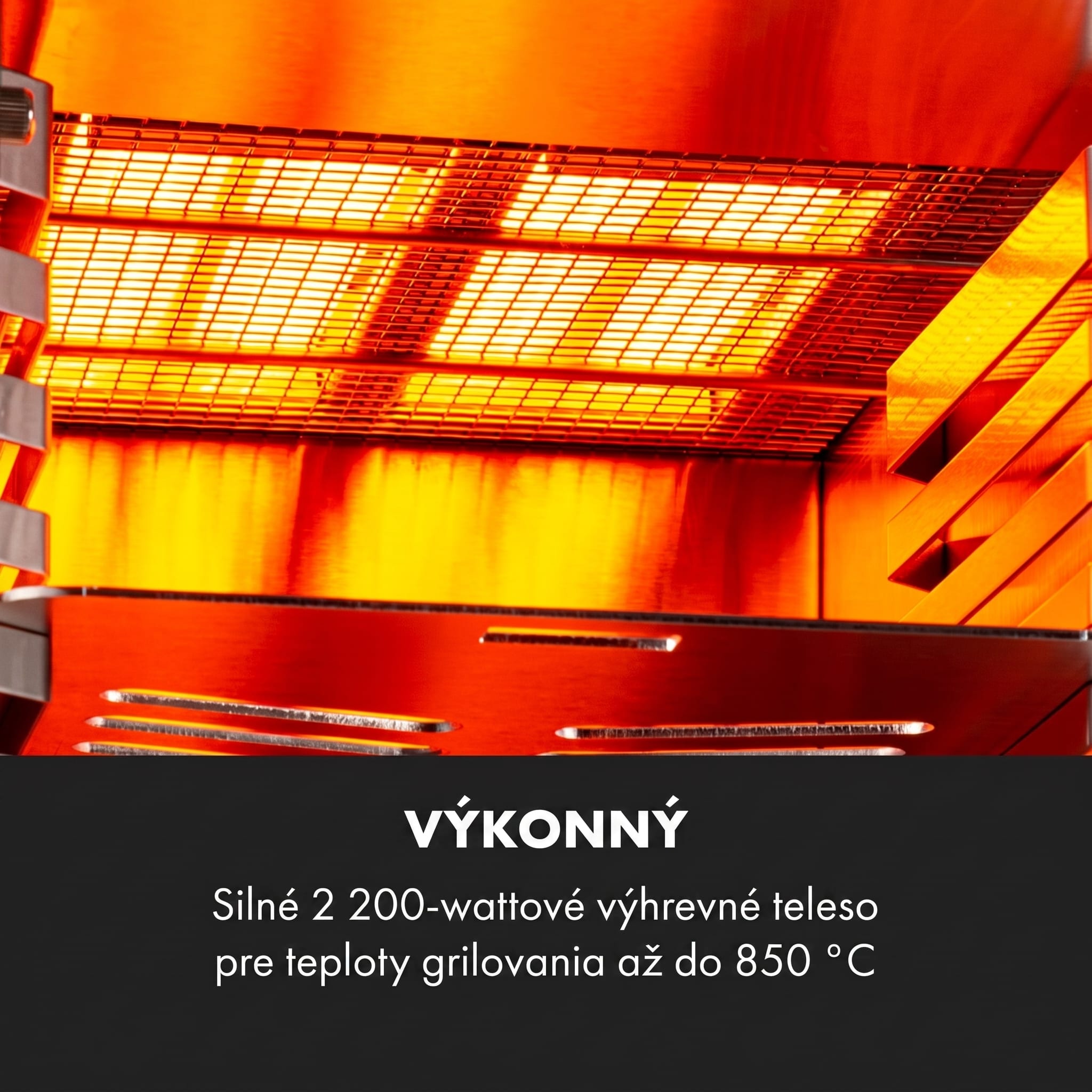 Klarstein Hannibal vysokoteplotný gril Indoor 2 200W 850°C nerez strieborný – Obrázok 4