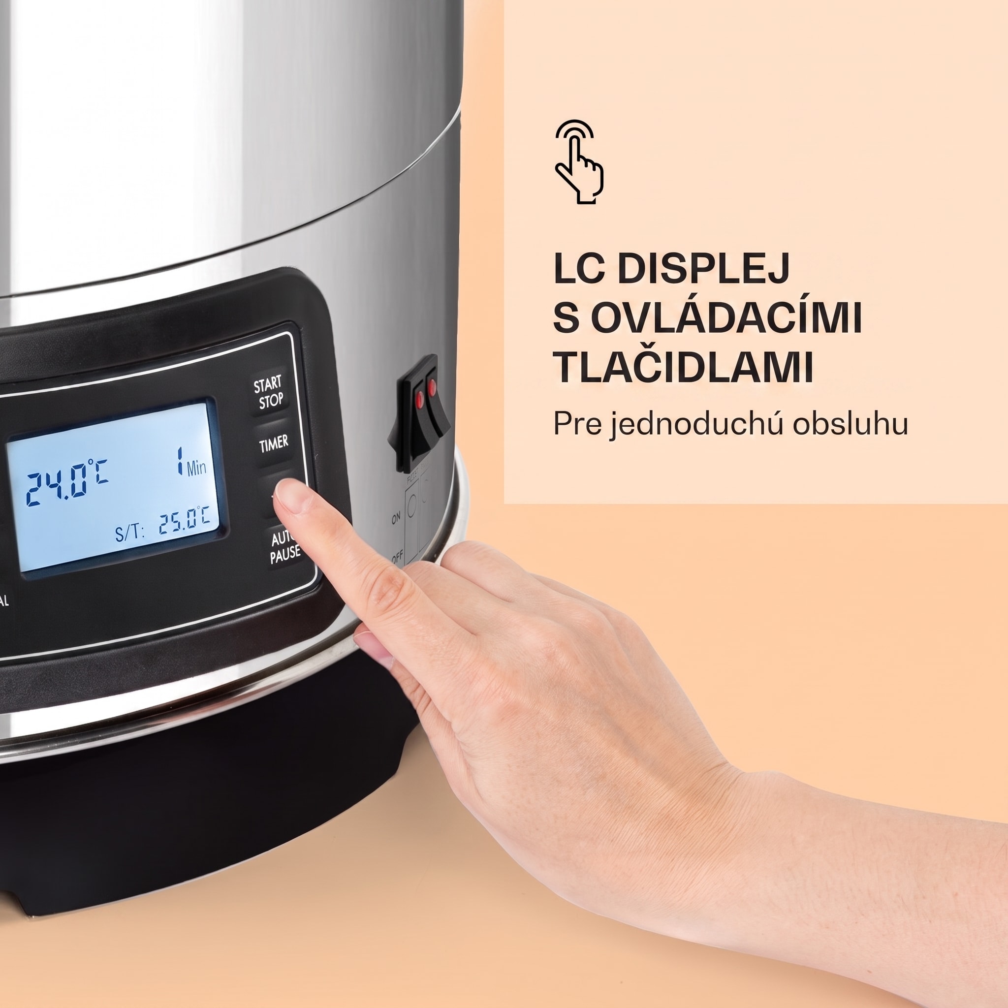 Klarstein Mundschenk 3XL, sladový kotol, 65 l, 3000 W, zariadenie na varenie piva, 9 programov – Obrázok 3