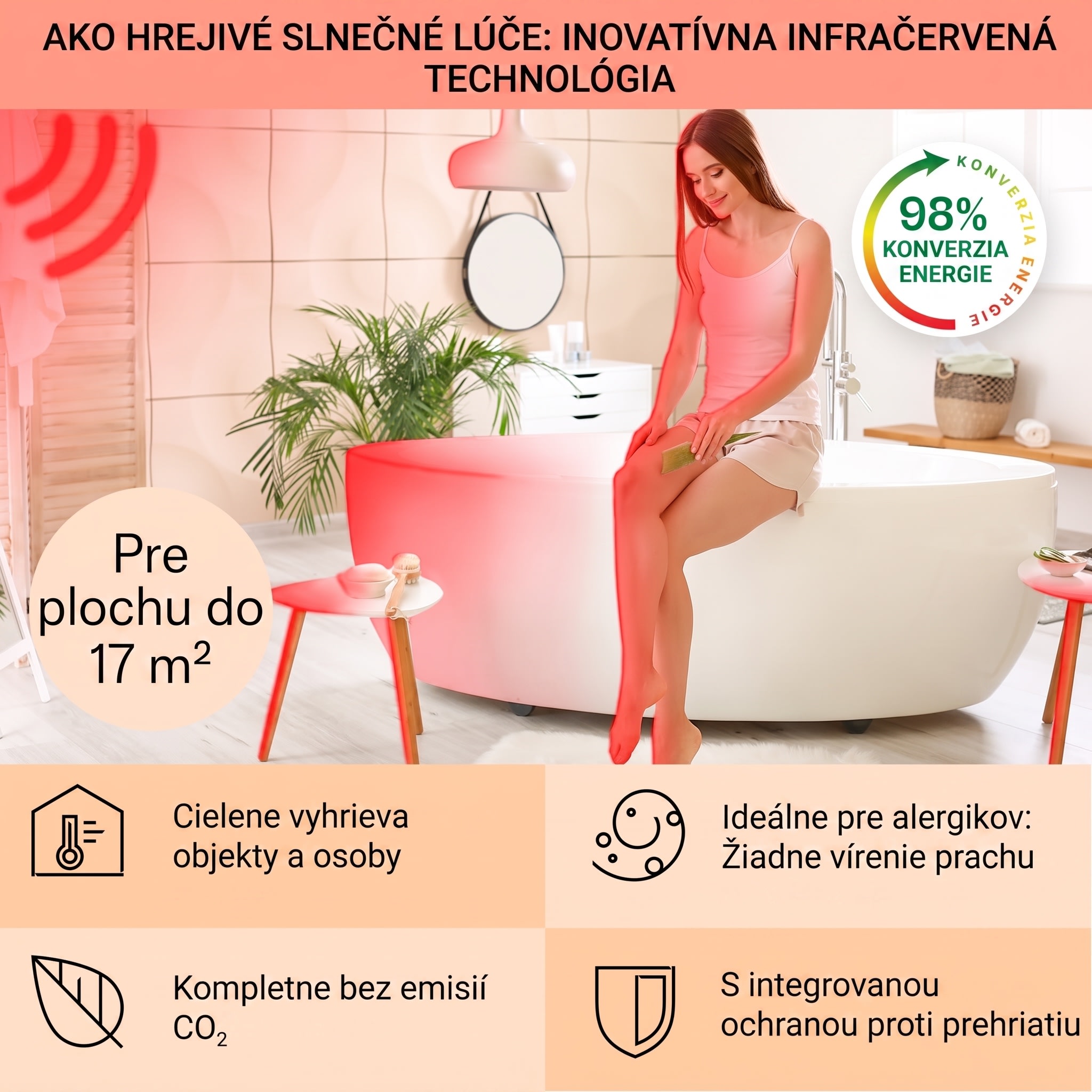 Klarstein Hot Spot Crystal Reflect Smart, infračervený ohrievač, 850 W, aplikácia, časovač, zrkadlo – Obrázok 4