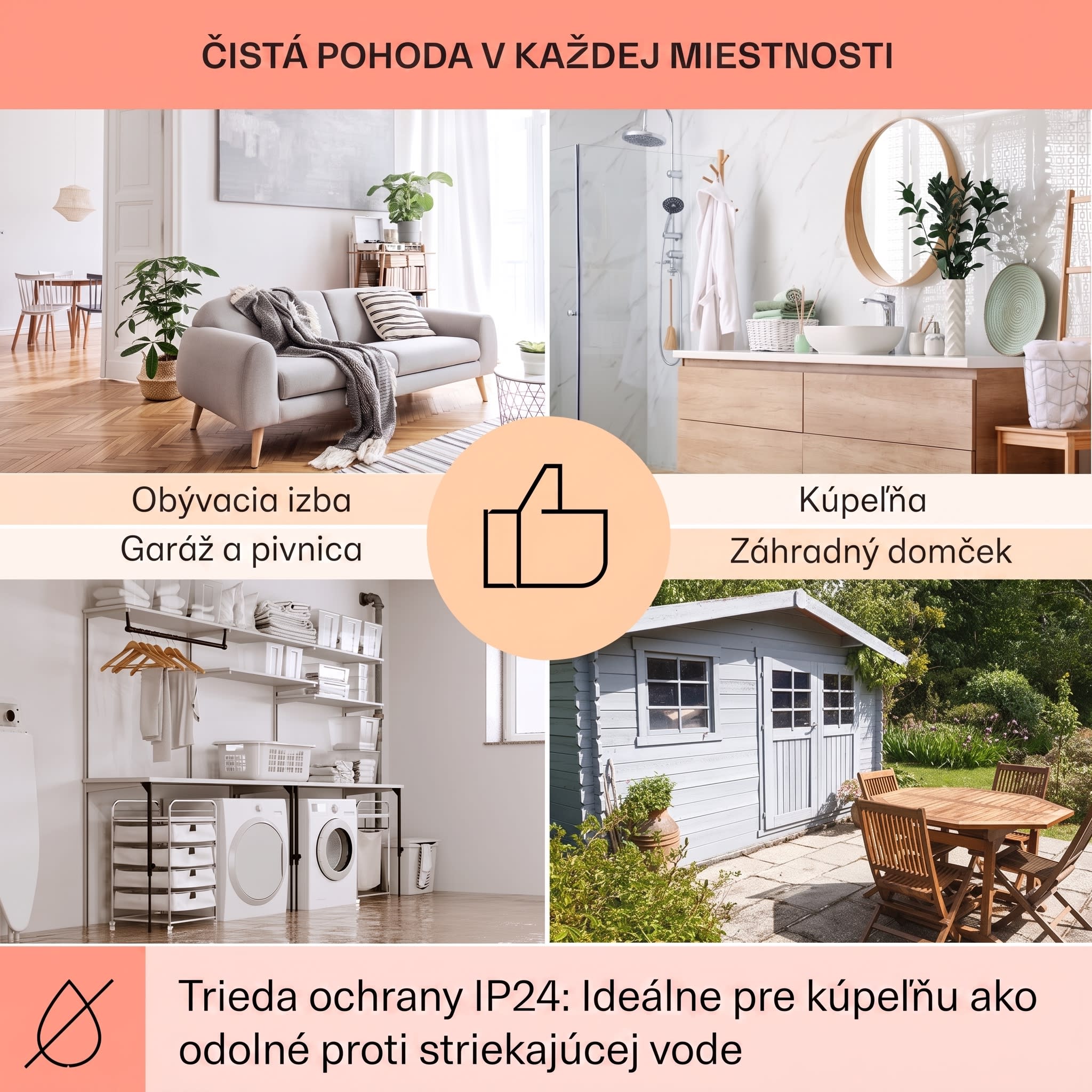 Klarstein Hot Spot Crystal Reflect Smart, infračervený ohrievač, 850 W, aplikácia, časovač, zrkadlo – Obrázok 5