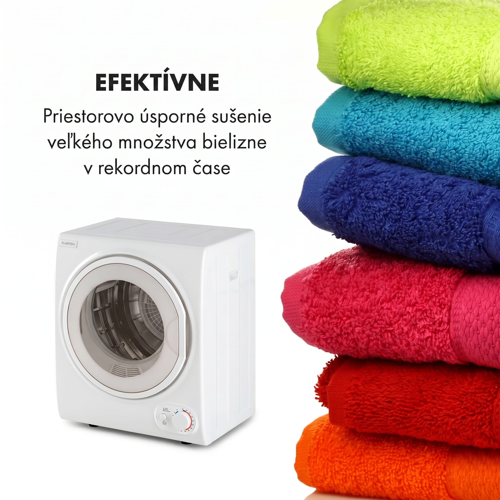 Klarstein Jet Set 2500, sušička bielizne, sušička s odsávaním vlhkého vzduchu, 850W, TEE C, 2,5kg, 50cm, biela – Obrázok 5