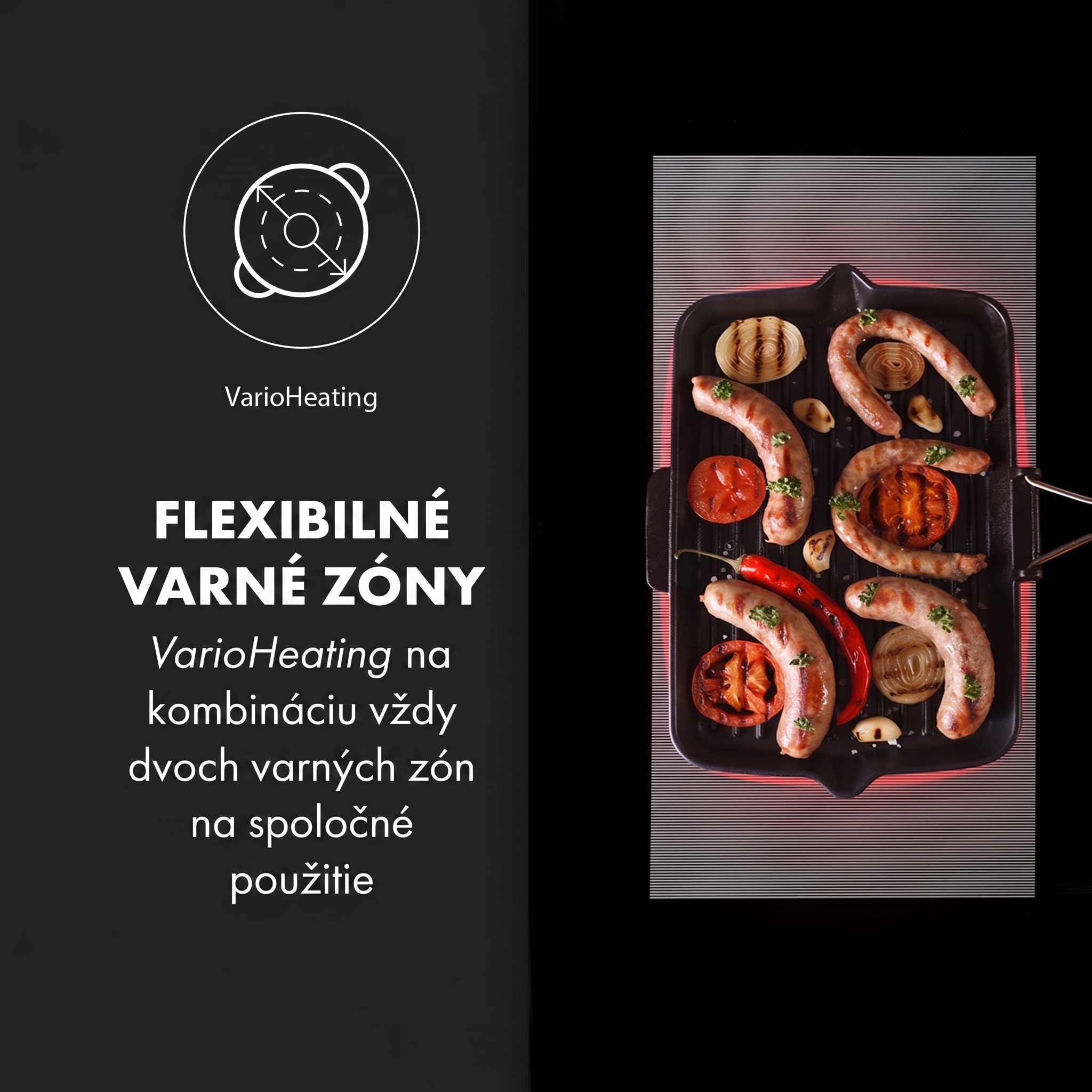 Klarstein Delicatessa 90 Flex, vstavaná indukčná varná doska, 7400 W, 5 zón, samostatná – Obrázok 3