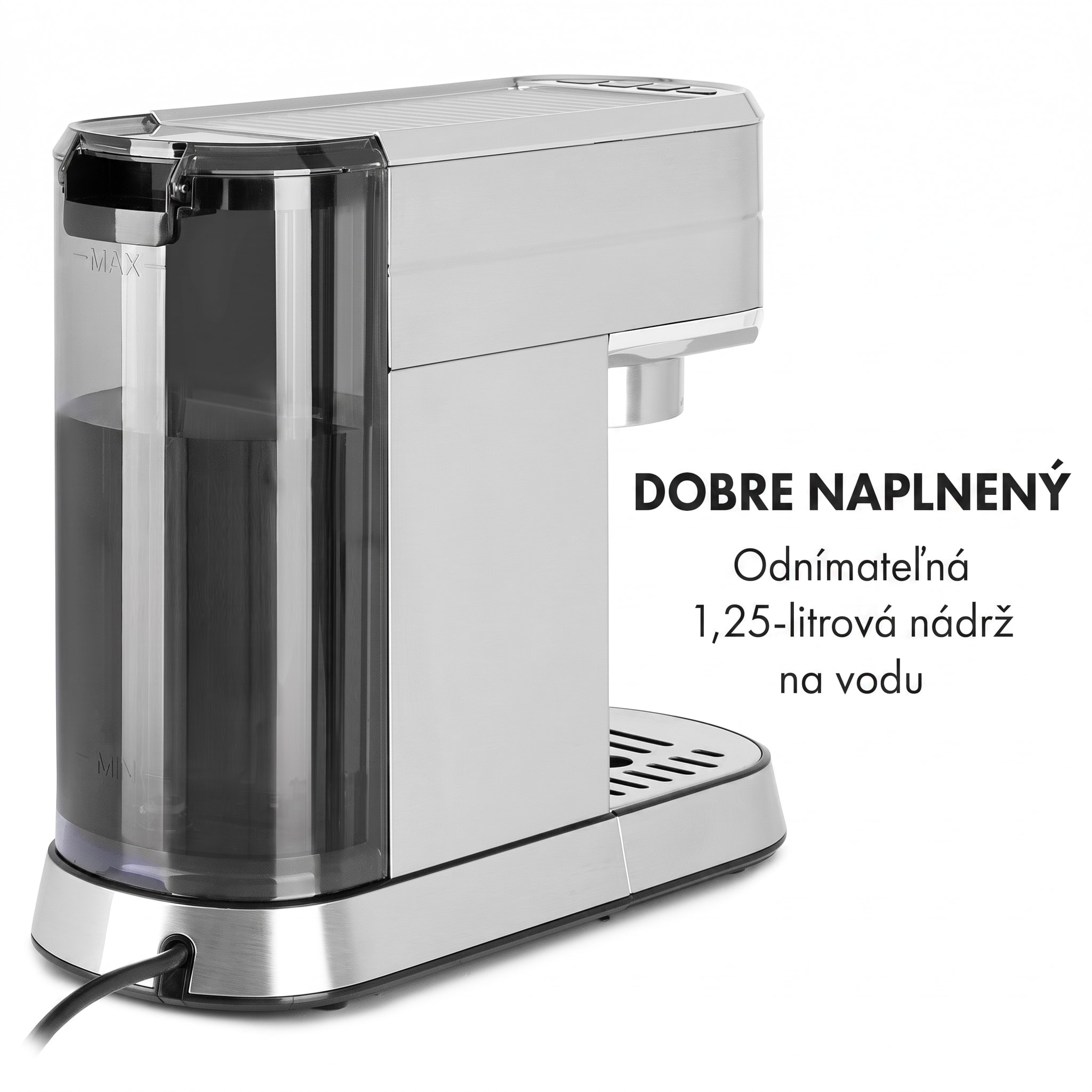 Klarstein Futura, pákový kávovar, 1450 W, 20 bar, 1,25 l, nehrdzavejúca oceľ – Obrázok 4