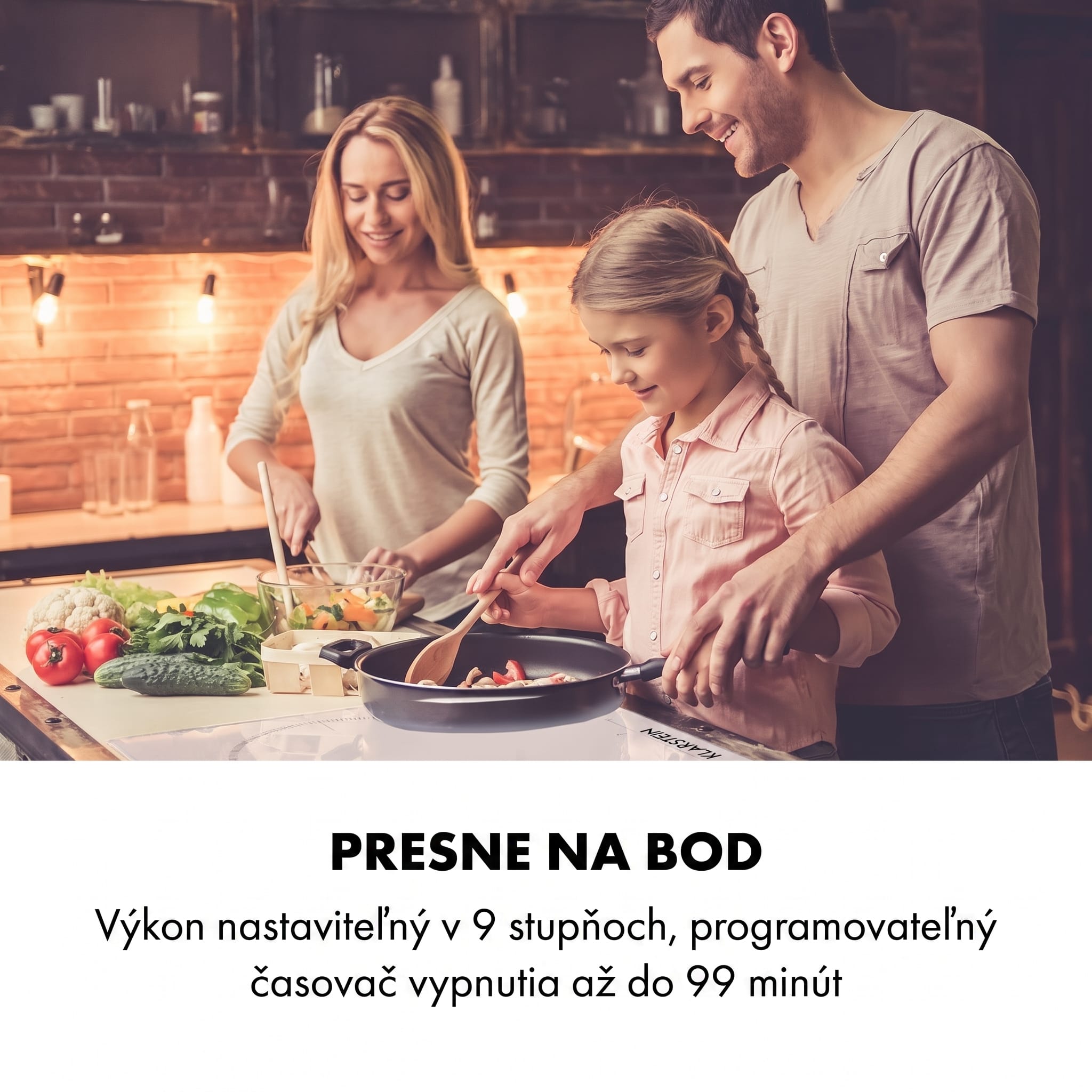 Klarstein Delicatessa 90 Hybrid, vstavaná indukčná varná doska, 7400 W, 5 zón, čierna – Obrázok 2