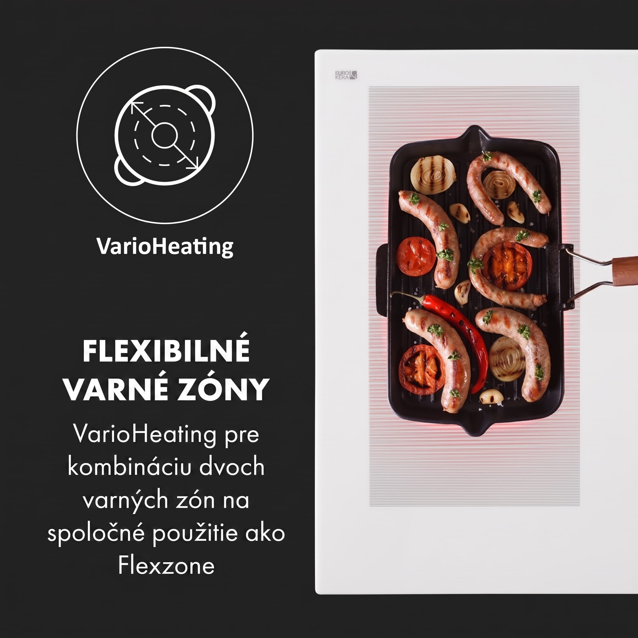 Klarstein Delicatessa 90 Hybrid, vstavaná indukčná varná doska, 7400 W, 5 zón, čierna – Obrázok 3