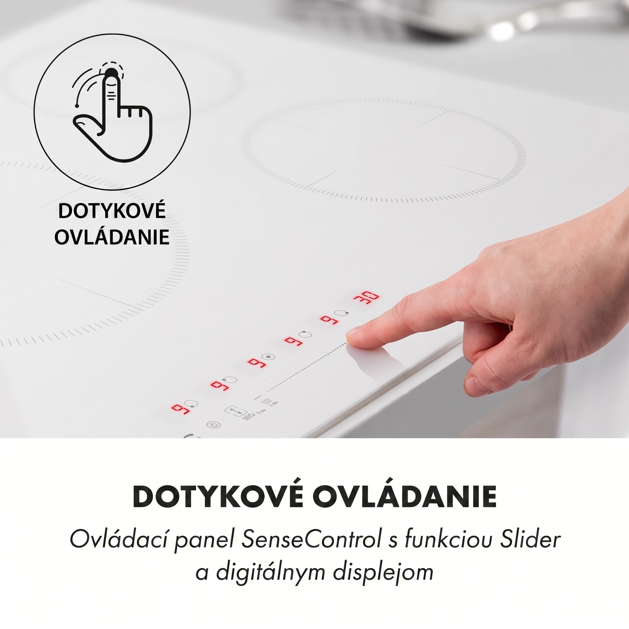 Klarstein Delicatessa 90 Hybrid, vstavaná indukčná varná doska, 7400 W, 5 zón, čierna – Obrázok 5
