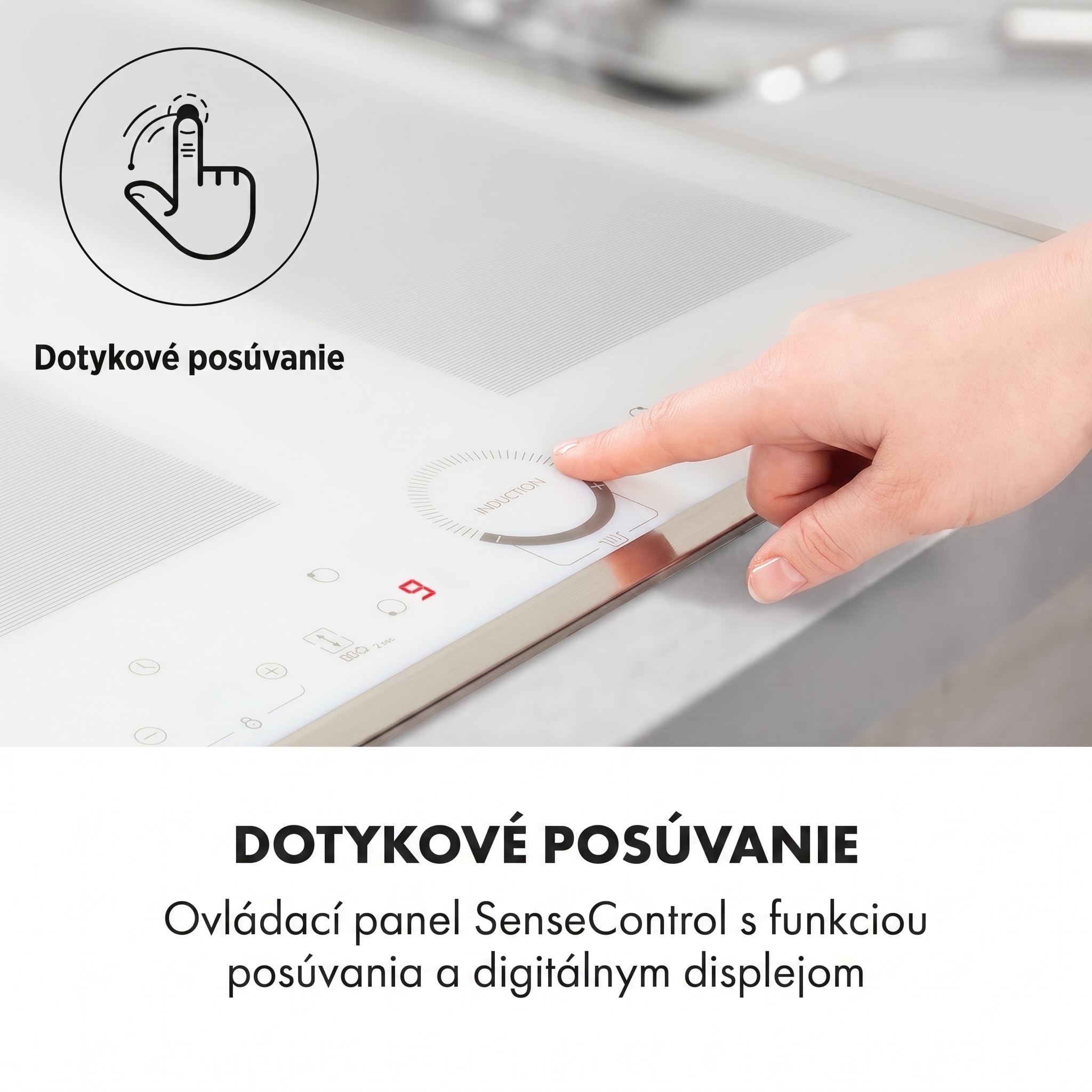 Klarstein Delicatessa 60 Prime, indukčná varná doska, 7000 W, 4 zóny, časovač, biela – Obrázok 5
