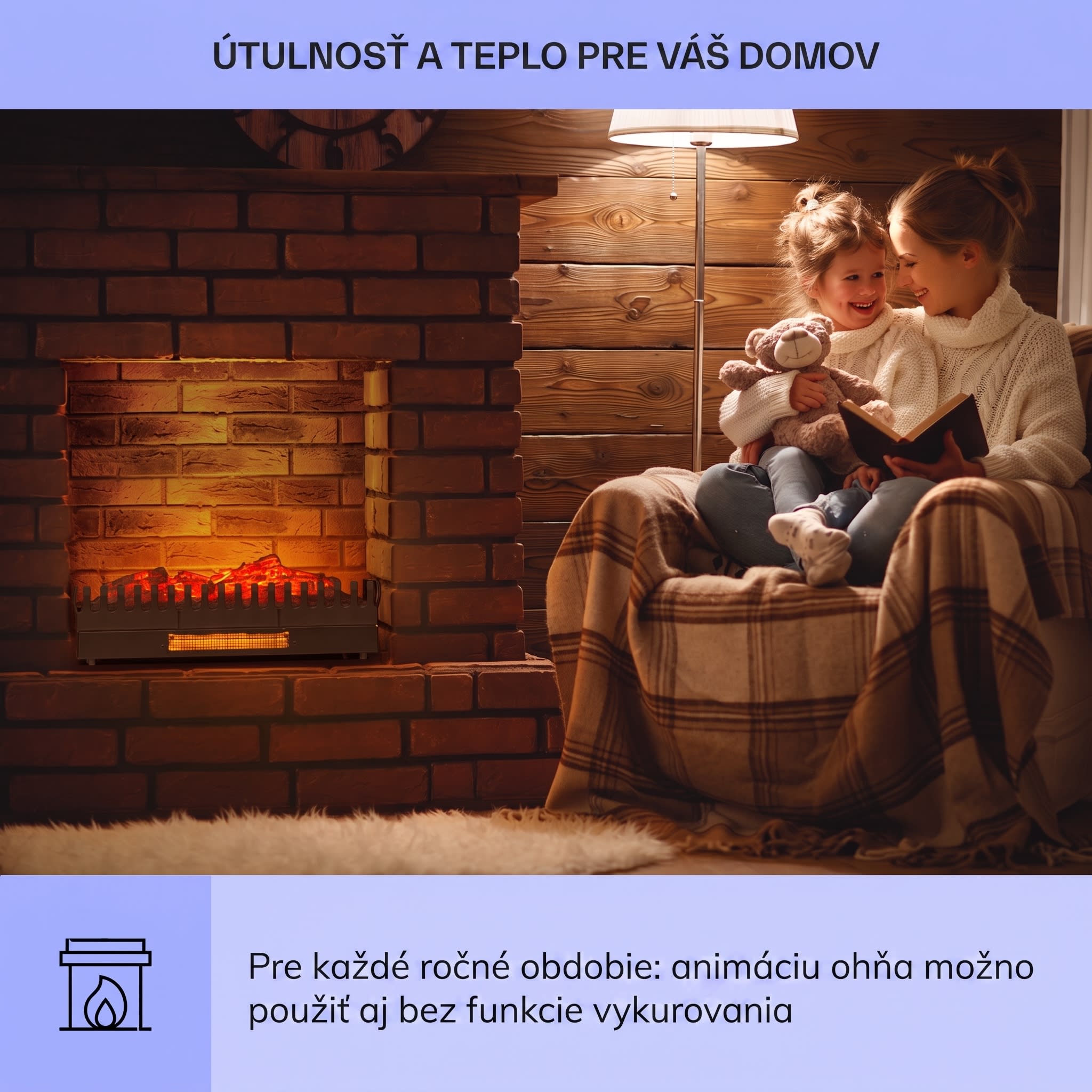 Klarstein Kamini FXL, elektrický krb, krbová vložka, 1000/2000 W, 2 W LED, čierny – Obrázok 4