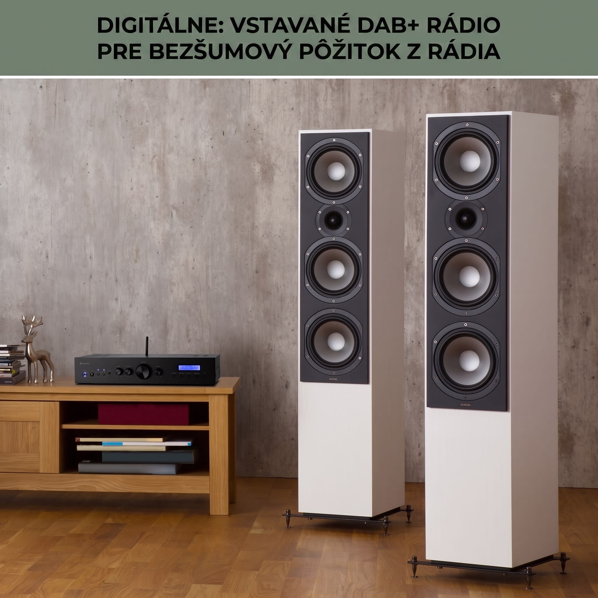 Auna AMP-CD608 DAB, HiFi stereo zosilňovač, 4 x 100 W, RMS, DAB+ BT, optický vstup, diaľkový ovládač – Obrázok 5