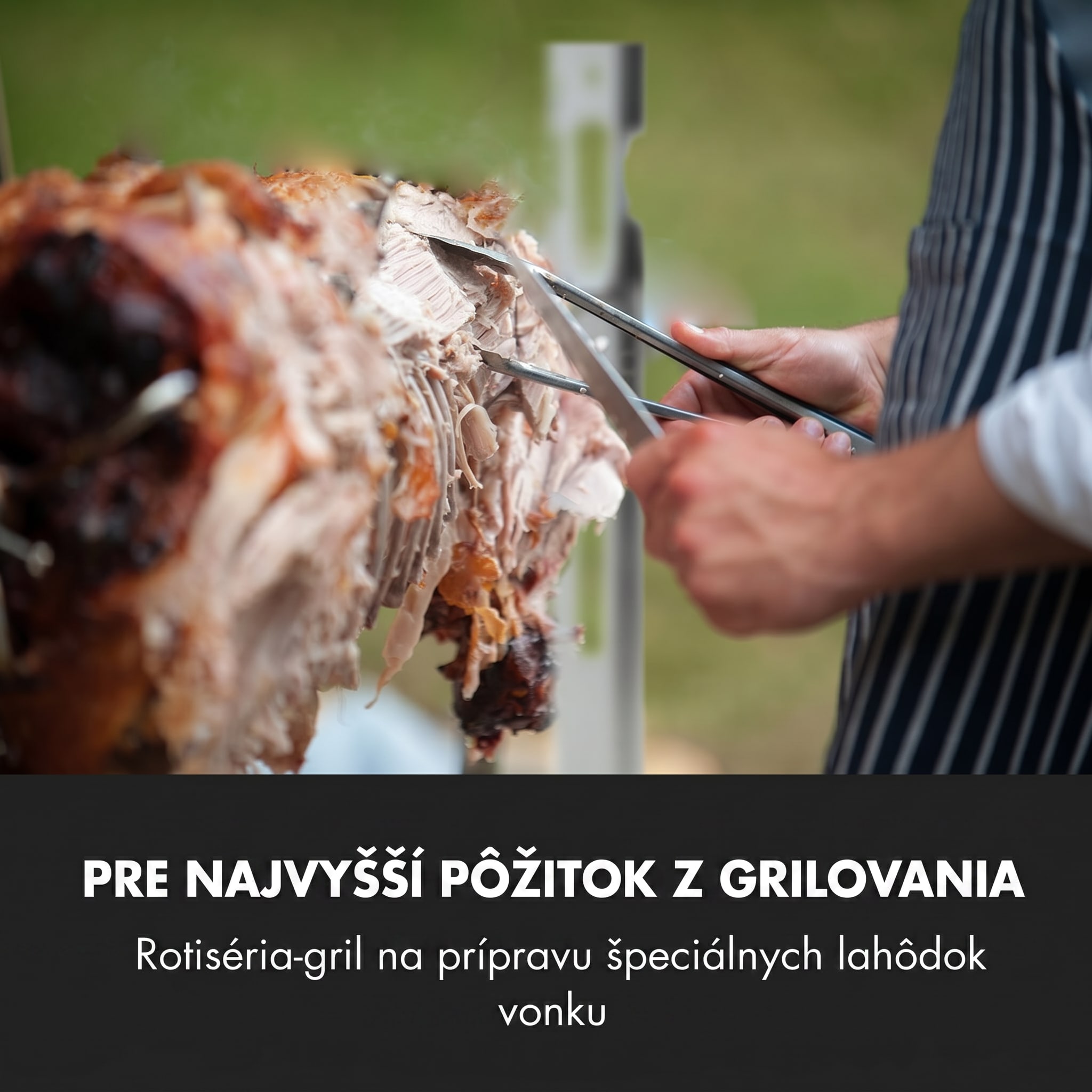 Klarstein Sauenland Survivor, gril na prasiatko, otočný špíz, 12 W, max. 70 kg, ušľachtilá oceľ – Obrázok 2