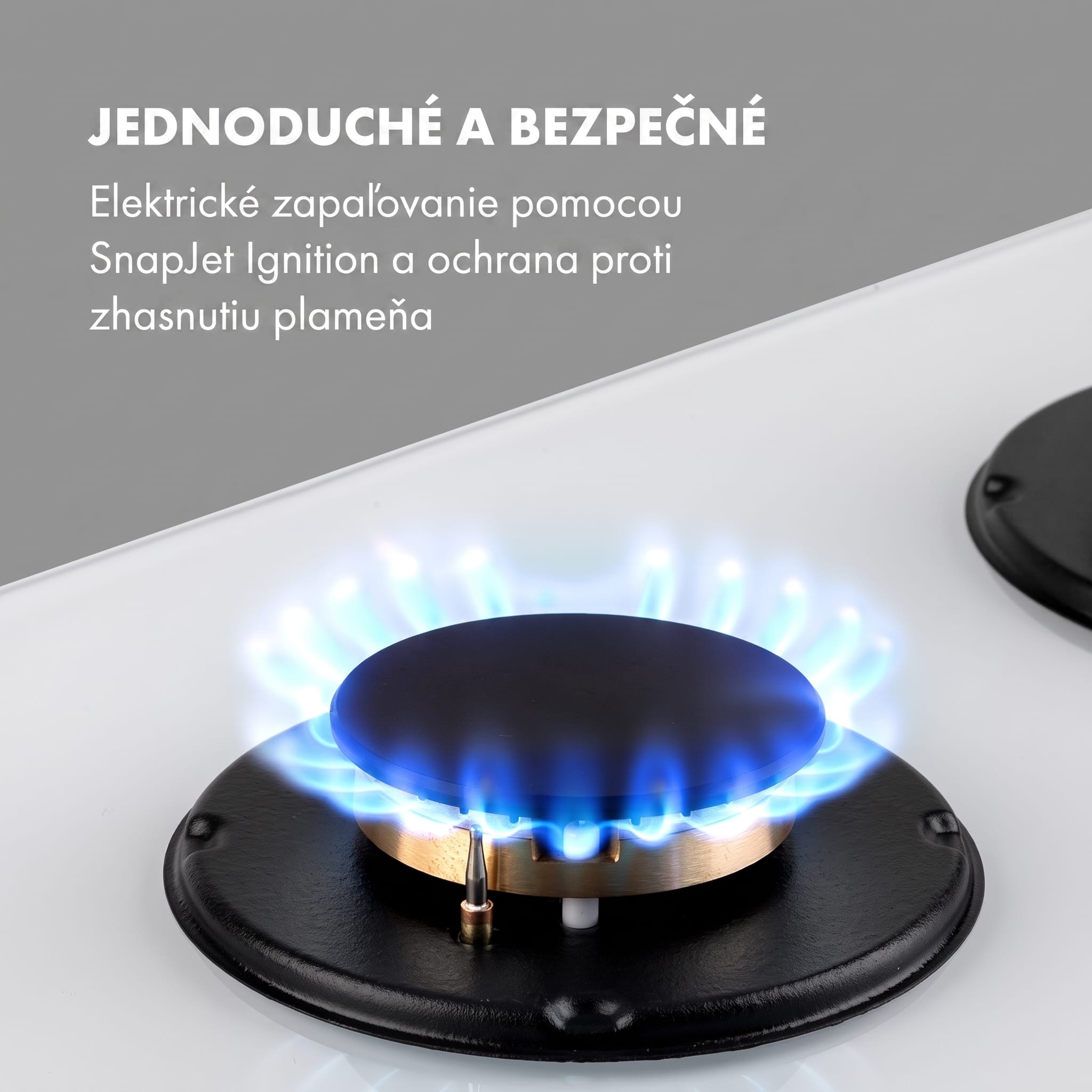 Klarstein Goldflame Domino, plynová varná doska, 2 mosadzné horáky, sklokeramika – Obrázok 5