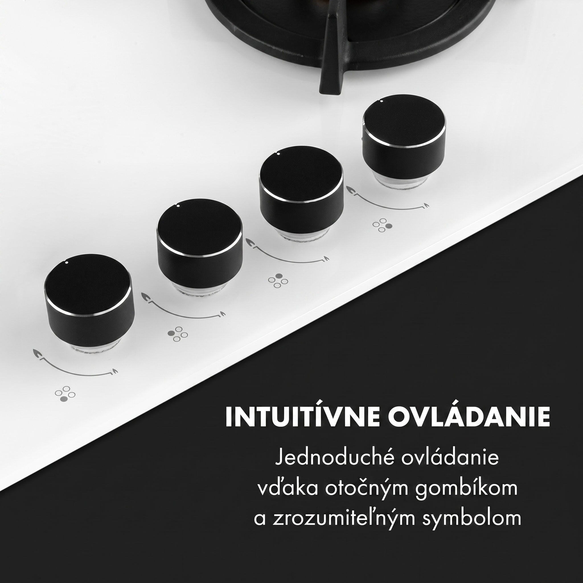 Klarstein Goldflame 4, plynová varná doska, 4 mosadzné horáky, sklokeramika – Obrázok 4