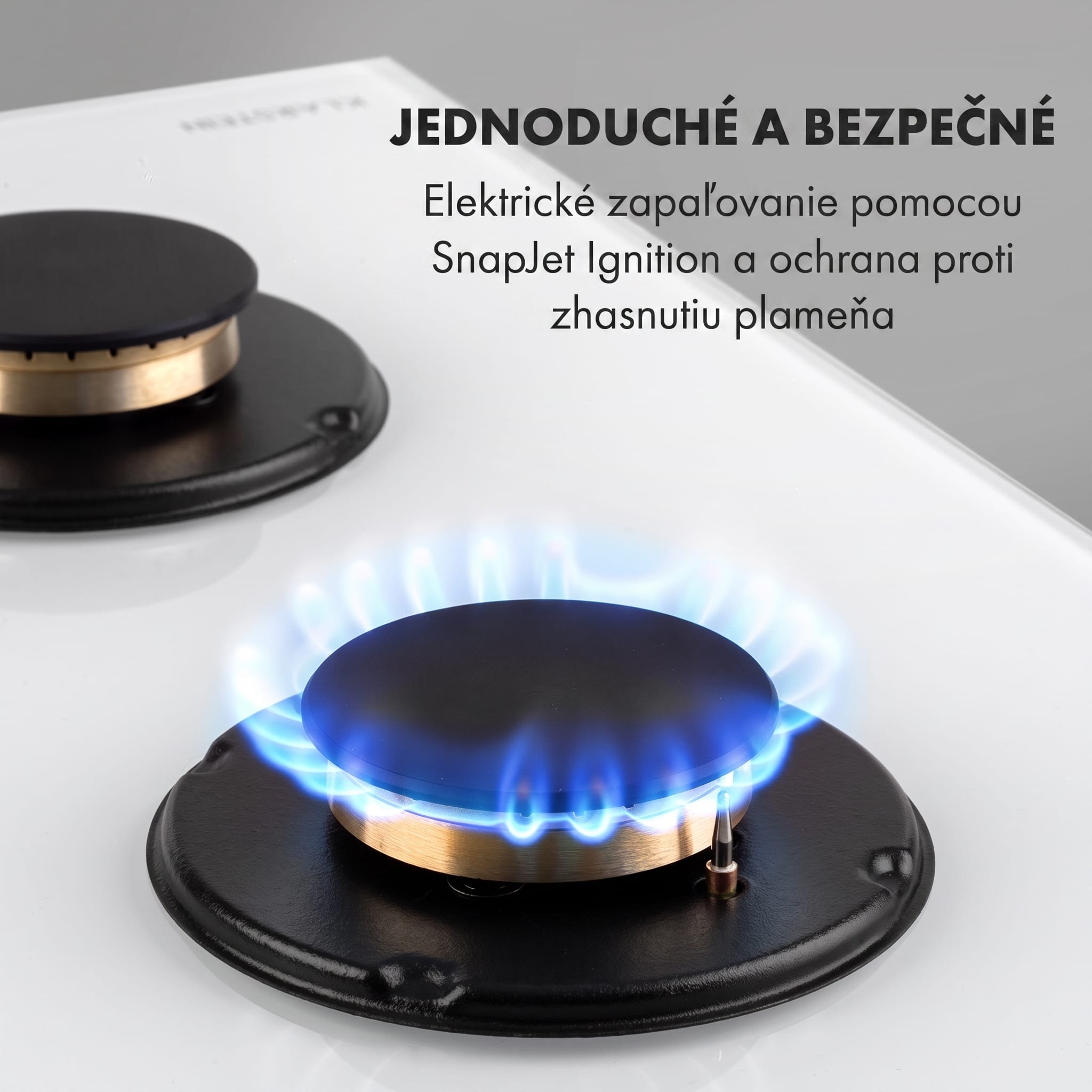 Klarstein Goldflame 4, plynová varná doska, 4 mosadzné horáky, sklokeramika – Obrázok 5