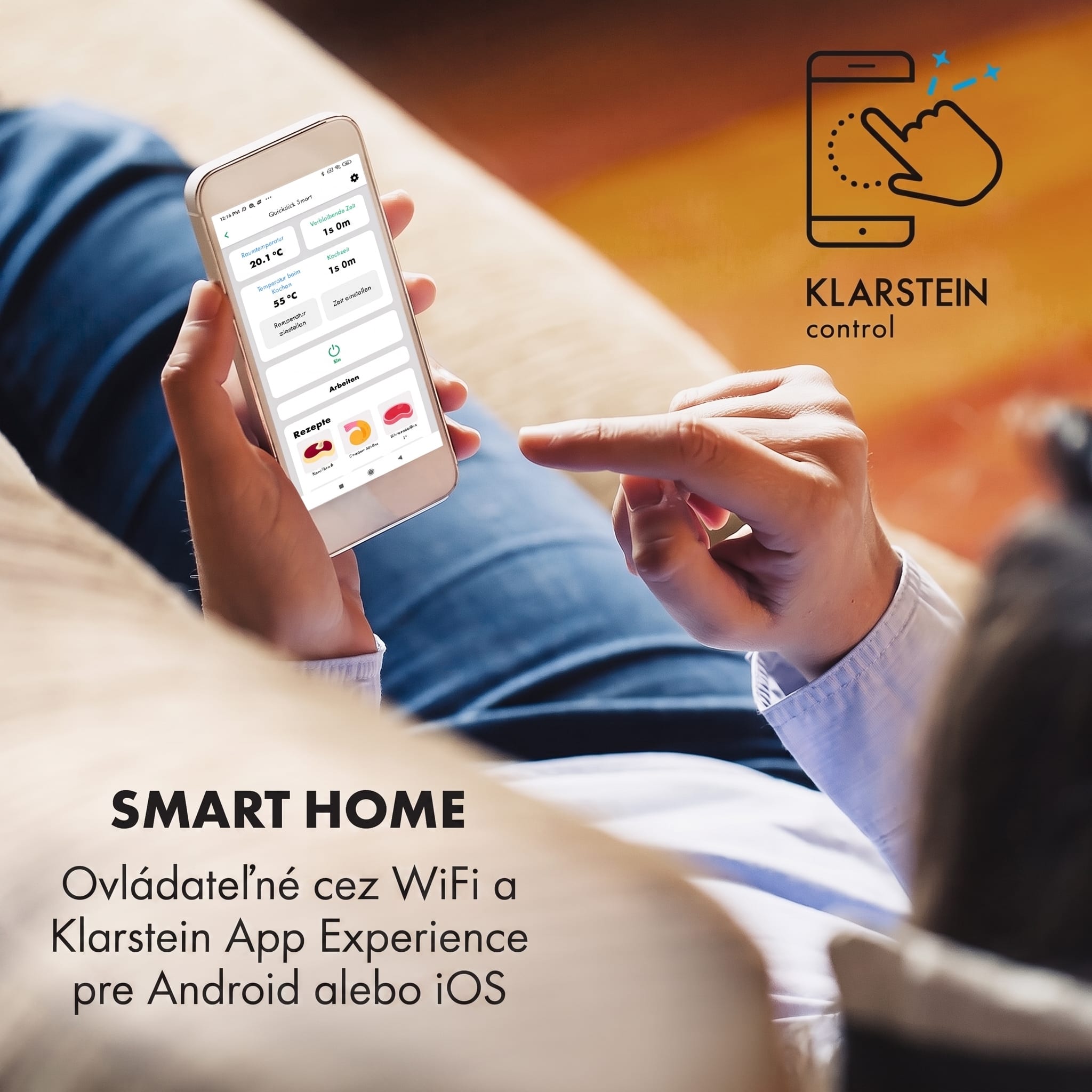 Klarstein Quickstick Smart, Sous Vide varič, 1200 W, 20-95 °C, 3D cirkulácia – Obrázok 2