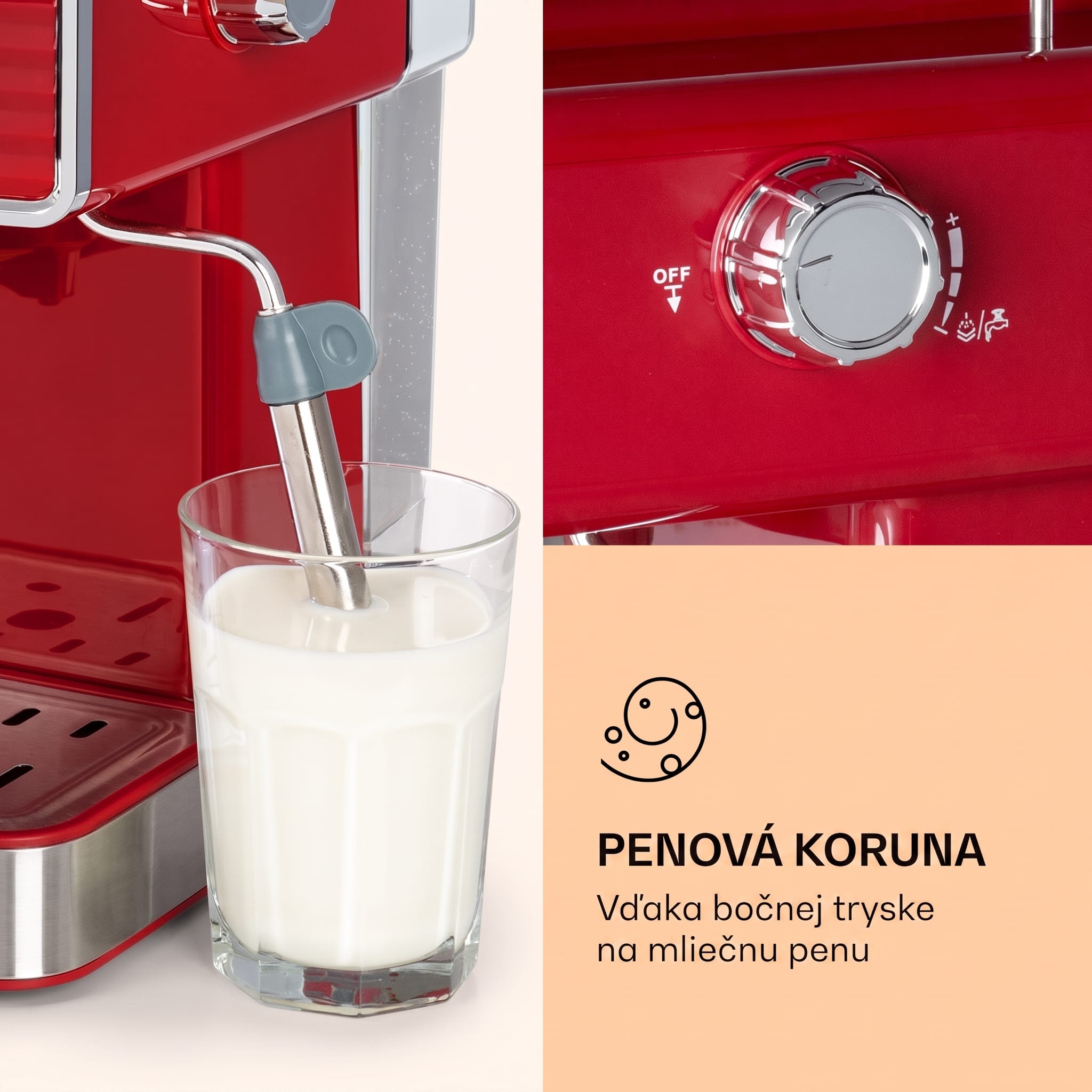 Klarstein Gusto Classico, pákový kávovar, 1350 W, 20 bar, 1,5l, nehrdzavejúca oceľ – Obrázok 5