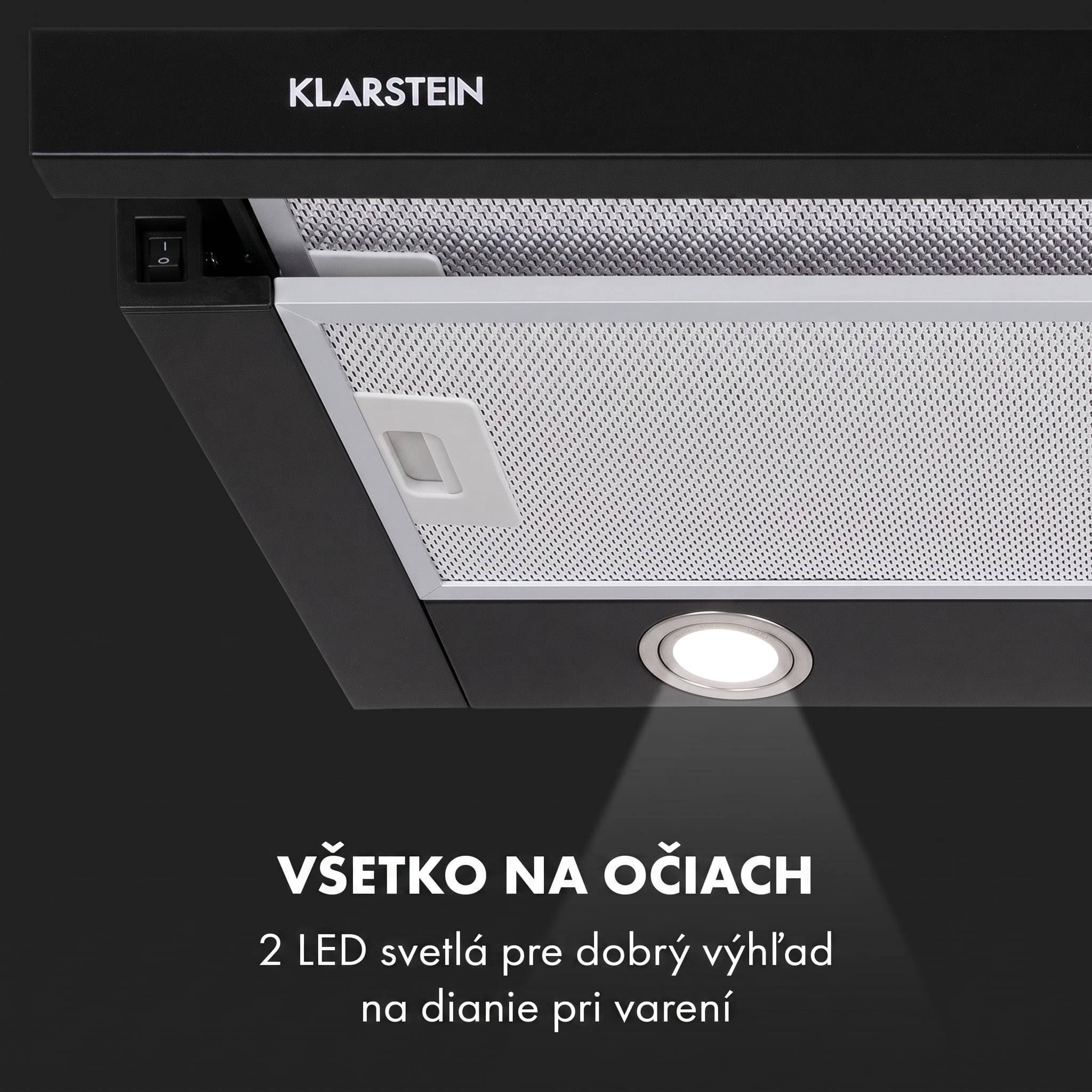 Klarstein Mariana 60, plochý digestor, 500 m³/h, odsávanie vzduchu, LED – Obrázok 5