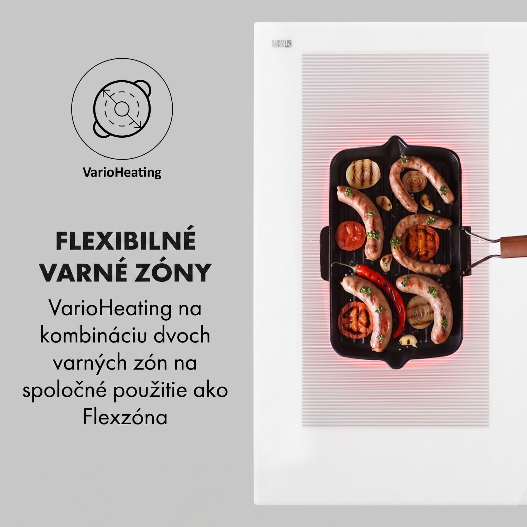 Klarstein Delicatessa 90 Flex, vstavaná indukčná varná doska, 7400 W, 5 zón, samostatná – Obrázok 3