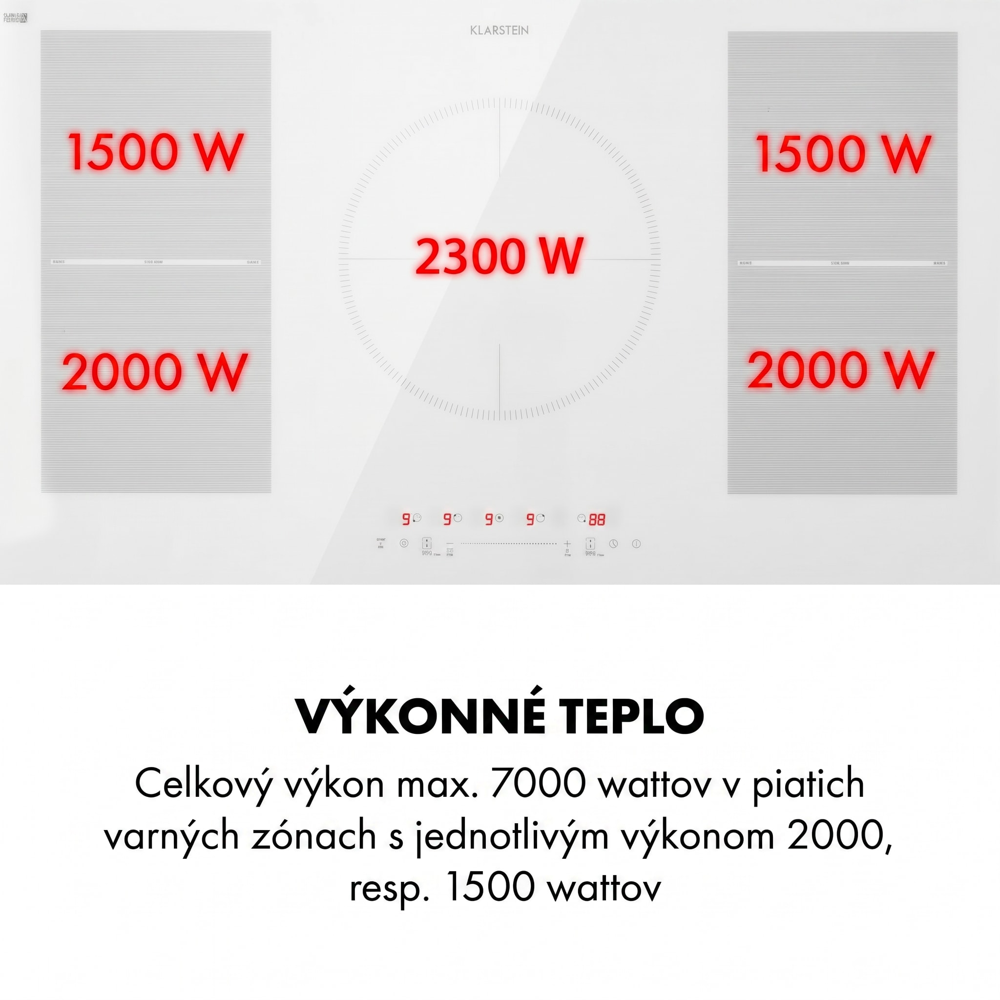 Klarstein Delicatessa 90 Flex, vstavaná indukčná varná doska, 7400 W, 5 zón, samostatná – Obrázok 4