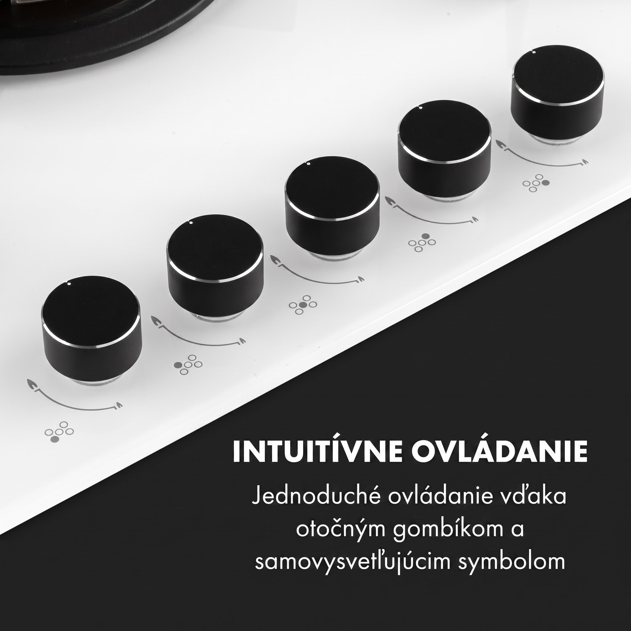 Klarstein Goldflame 5, plynová varná doska, 5 mosadzné horáky, sklokeramika – Obrázok 4